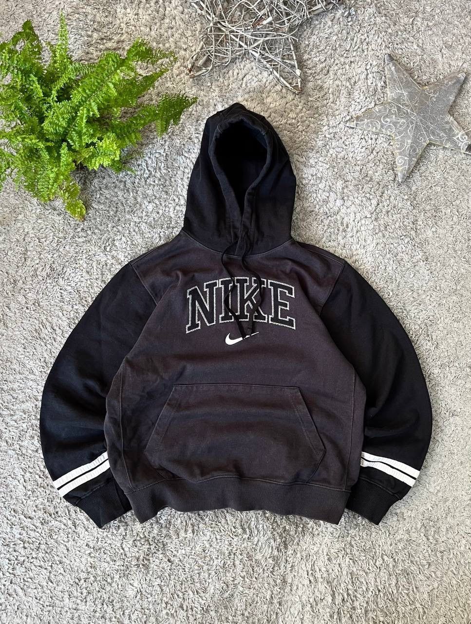 Nike × Vintage Nike Hoodie Streetwear Vintage Big Logo Swoosh Rare Drill Size US M / EU 48-50 / 2 - 1 Thumbnail
