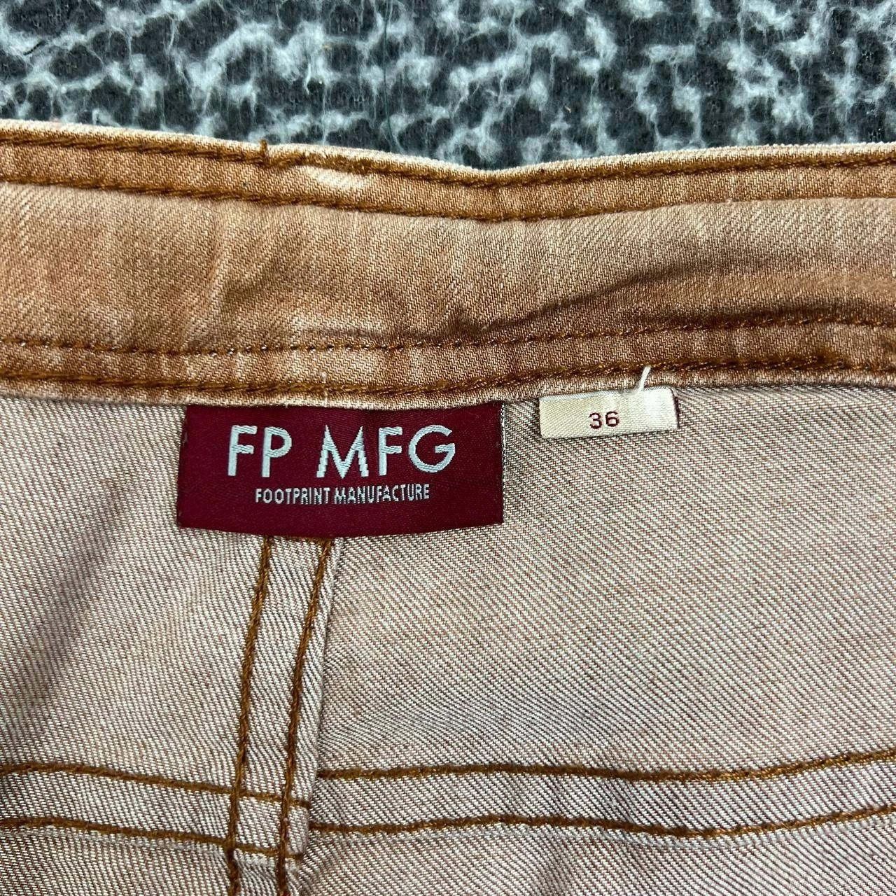 Other Footprint Manufacture Jeans Men 36x33 Brown Denim Pants Size US 36 / EU 52 - 3 Thumbnail