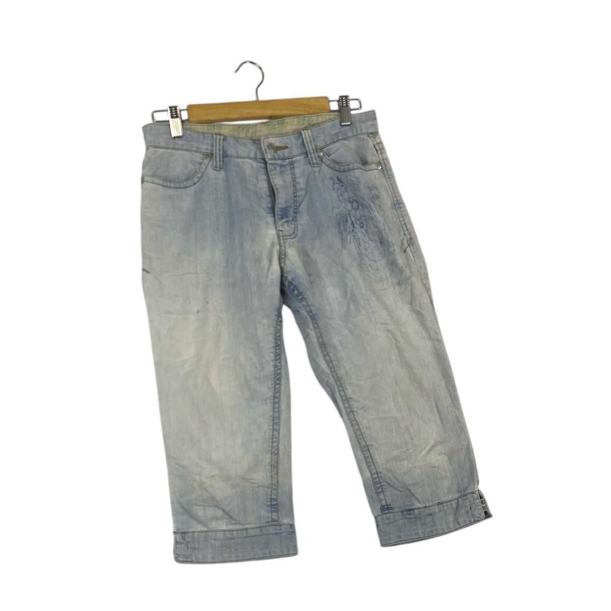 Designer × Vintage Vintage shorts jeans floral x denim jeans rare Size 30" / US 8 / IT 44 - 3 Thumbnail