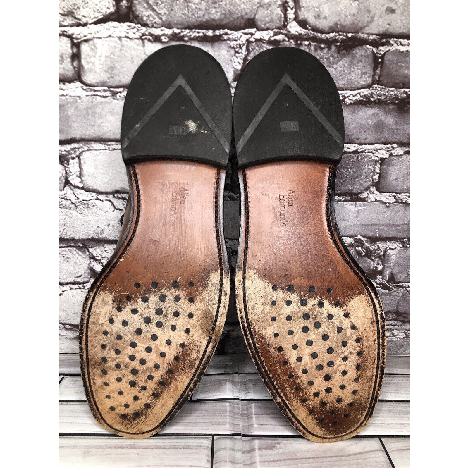Allen Edmonds Allen Edmonds Dawson Brown Leather Derby Blucher Bicycle Dre Size US 13 / EU 46 - 17 Thumbnail