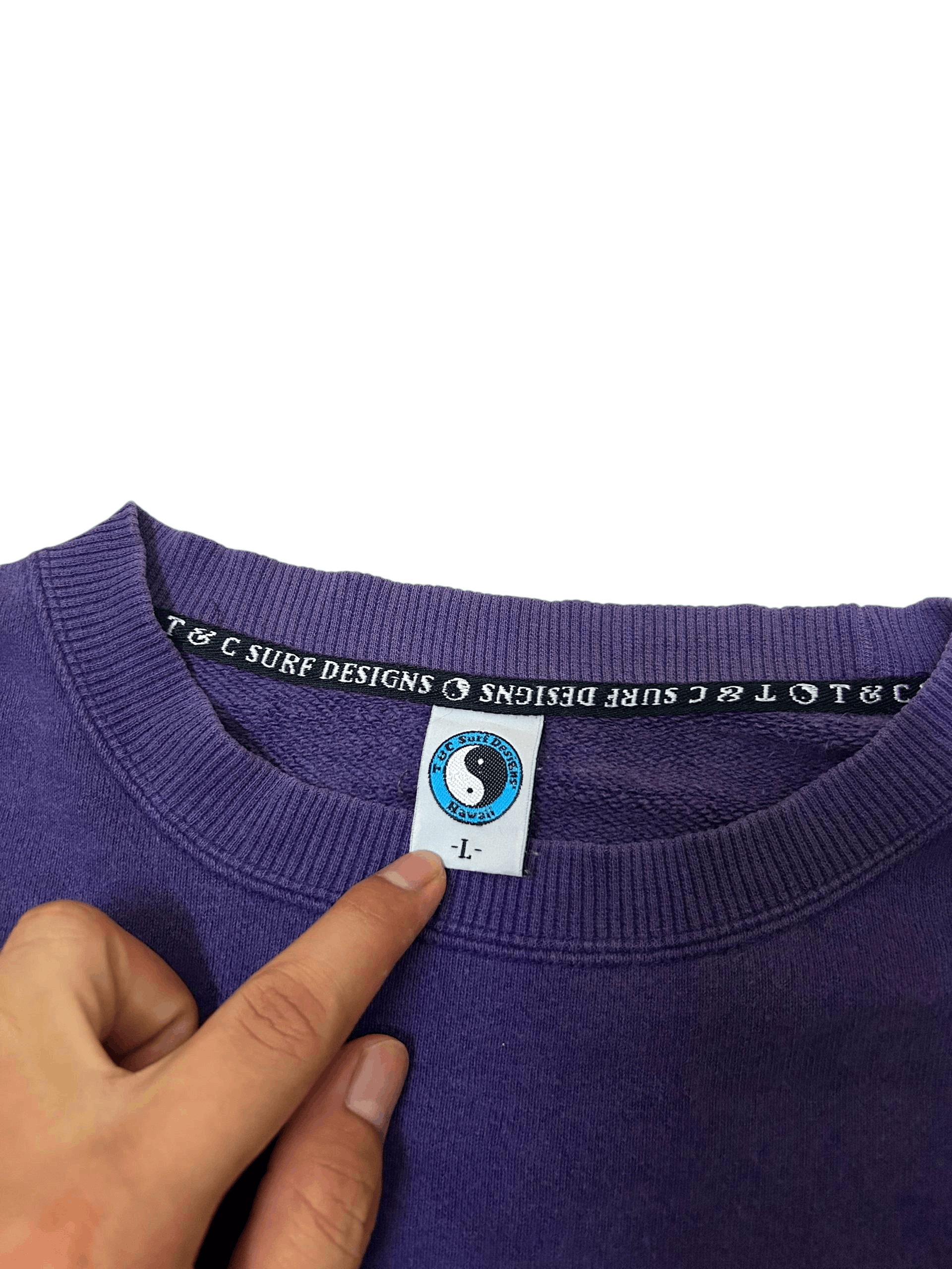 Vintage Vintage T&C Surf Design Yin Yang Sweatshirts Size US L / EU 52-54 / 3 - 9 Thumbnail
