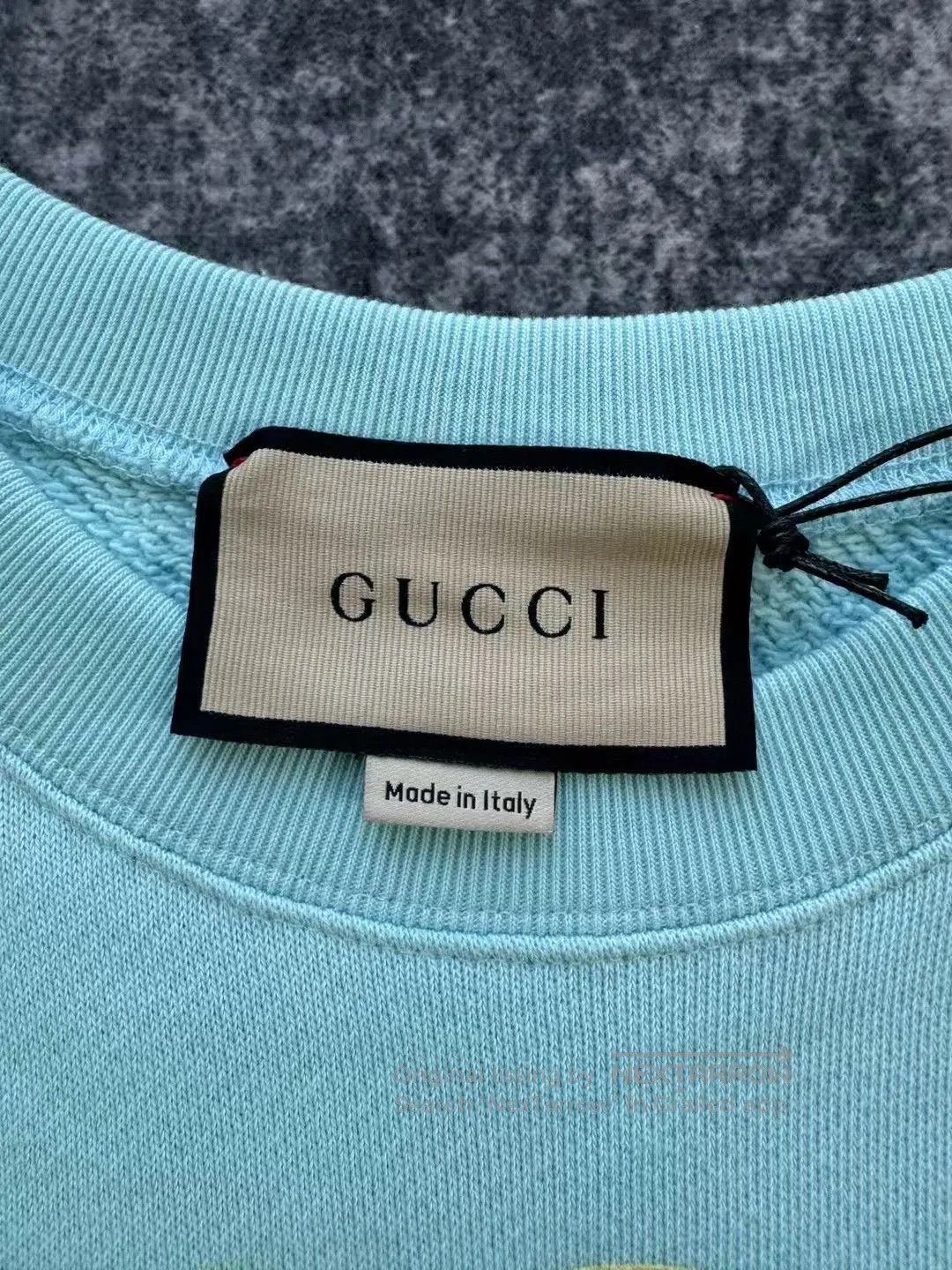 Gucci Gucci Light Blue Sequin Banana Sweatshirt. Size S / US 4 / IT 40 - 3 Thumbnail