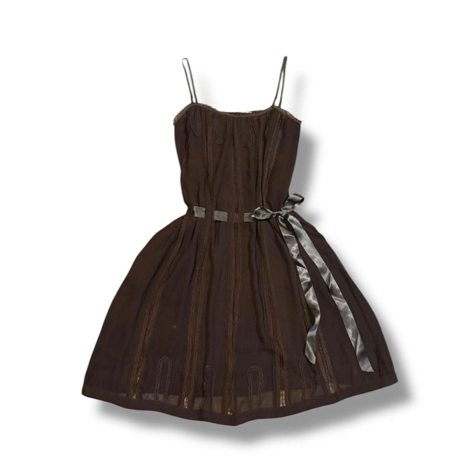 Roberto Cavalli Cavalli fairy grunge coquette flowy brown vintage dress Size XS / US 0-2 / IT 36-38 - 1 Thumbnail
