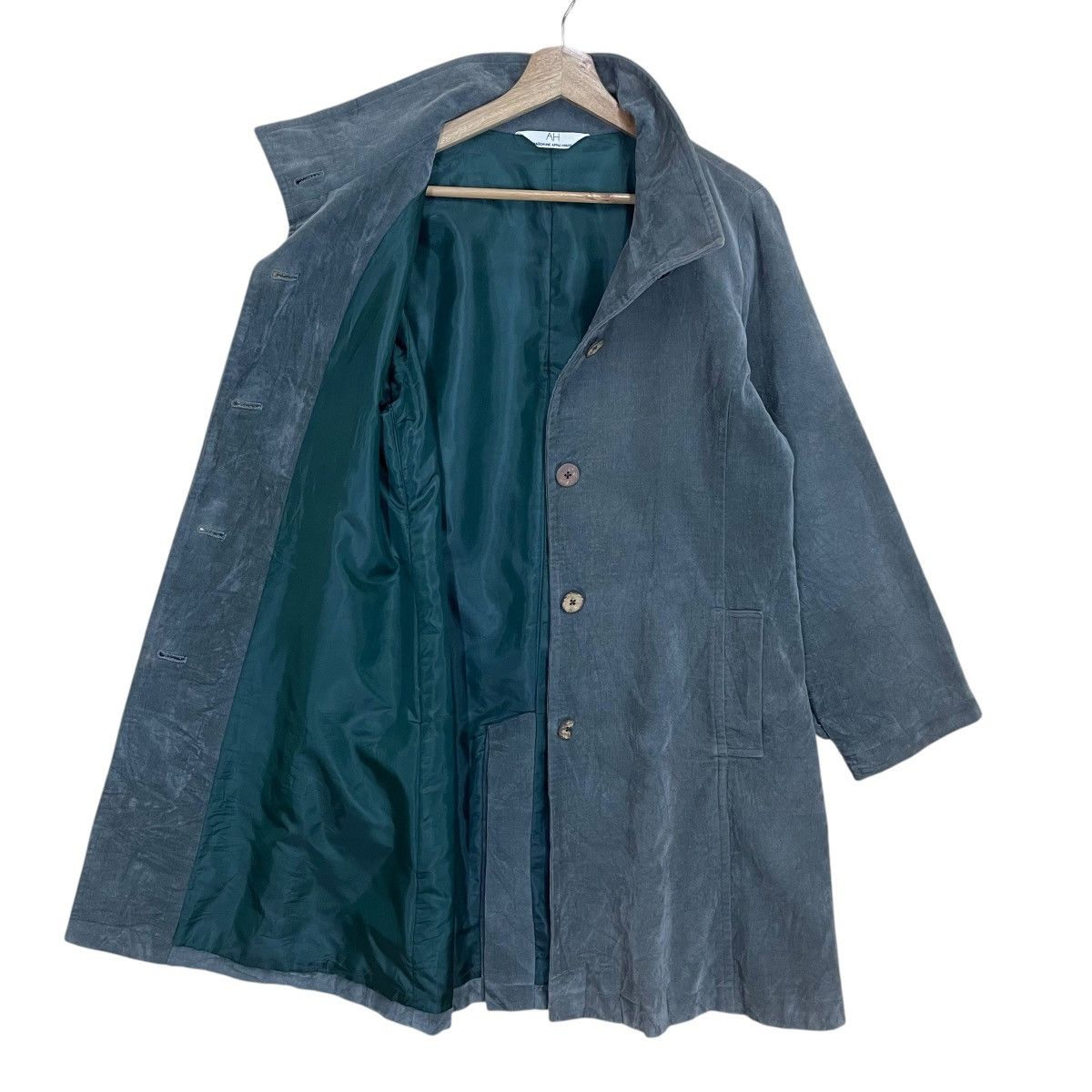 Issey Miyake Japanse Abuchi Inc Apple House Long Coat Jacket Size US M / EU 48-50 / 2 - 11 Thumbnail