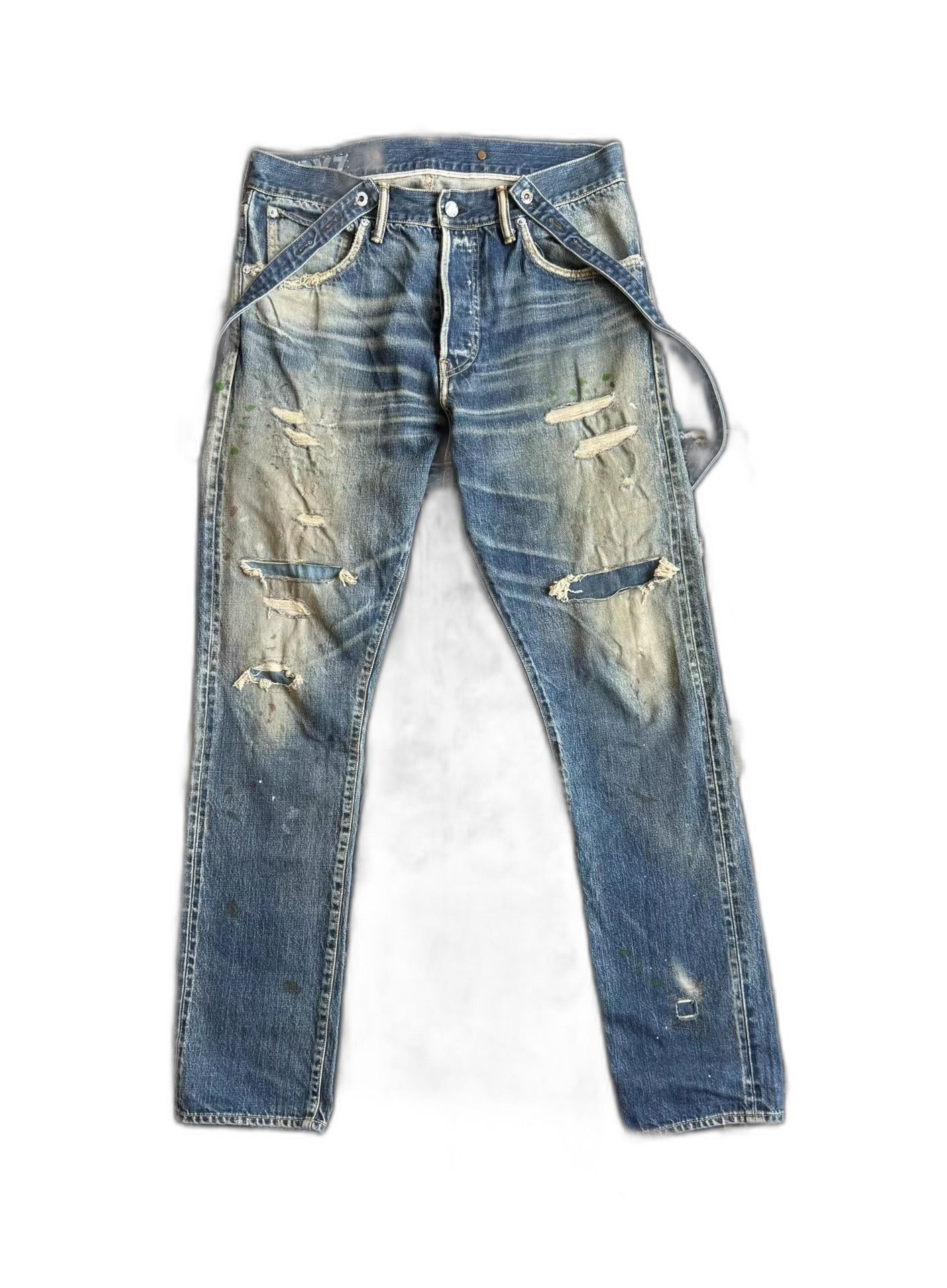 Visvim VISVIM 19AW TRAVAILLER BRACES DRY DENIM Size US 41 - 1 Thumbnail