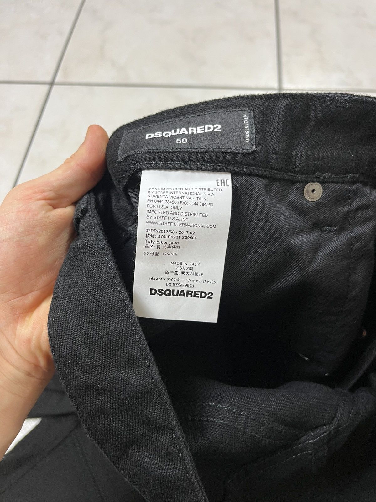 Designer × Dsquared2 Dsquared2 24-7 star Tidy biker jean denim pants full black Size US 34 / EU 50 - 22 Thumbnail