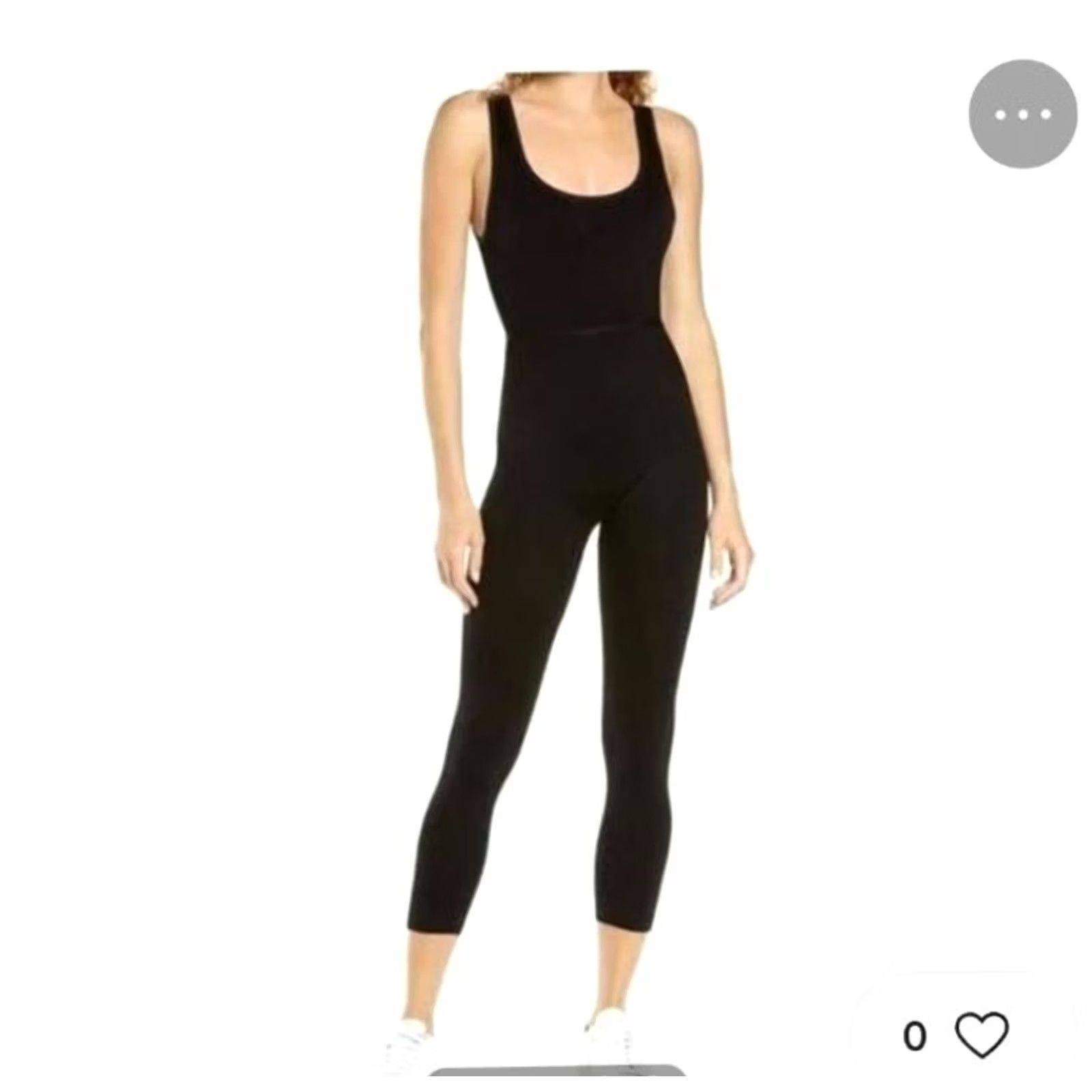 Vintage WE WORE WHAT Women's Black Sleeveless Rib Circular Knit Jumpsuit Size S/P Size 28" / US 6 / IT 42 - 3 Thumbnail