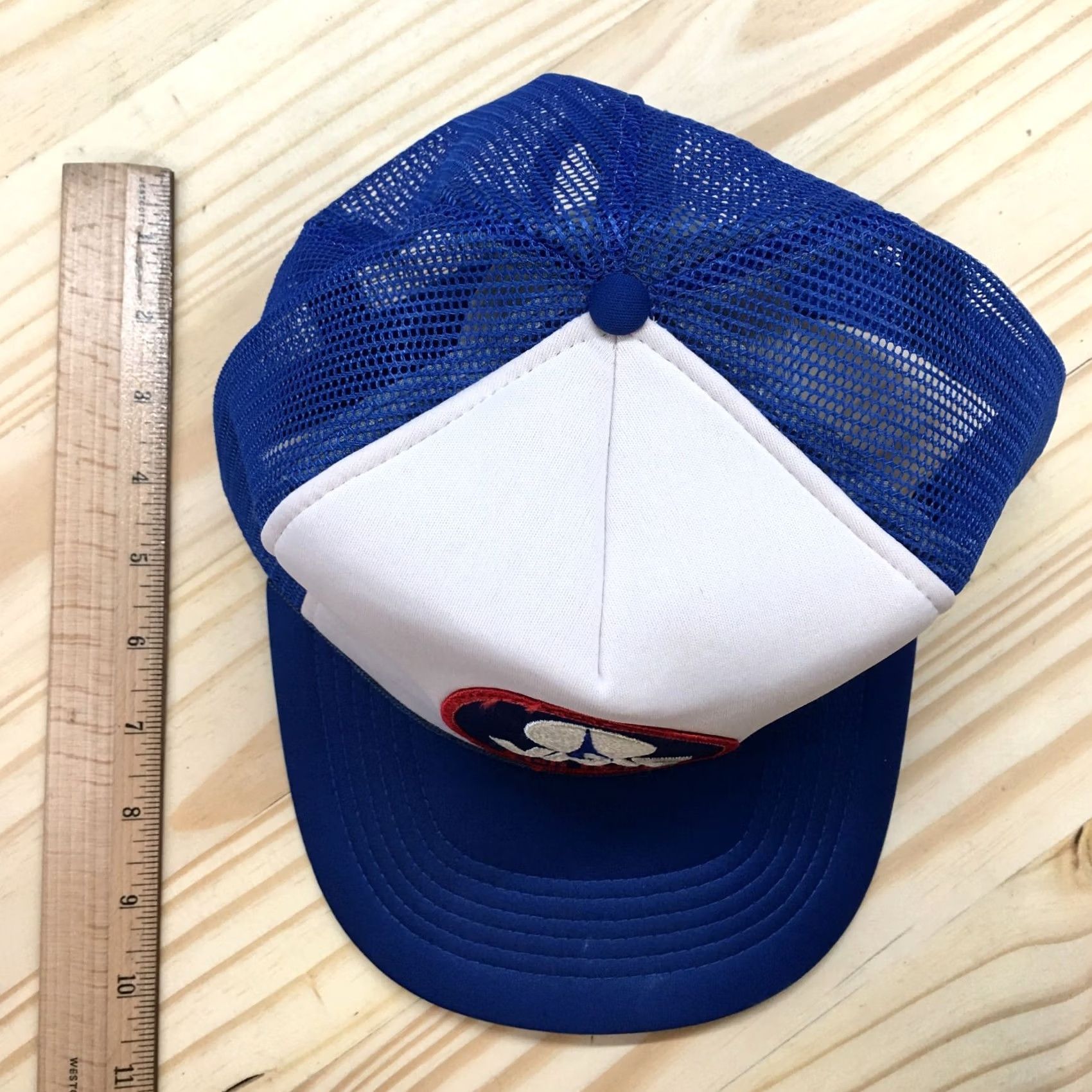 Logo 7 VMC Fish Hooks Trucker Hat Mens Blue OS Adjustable Curved Brim Embroidered Logo Size ONE SIZE - 5 Thumbnail