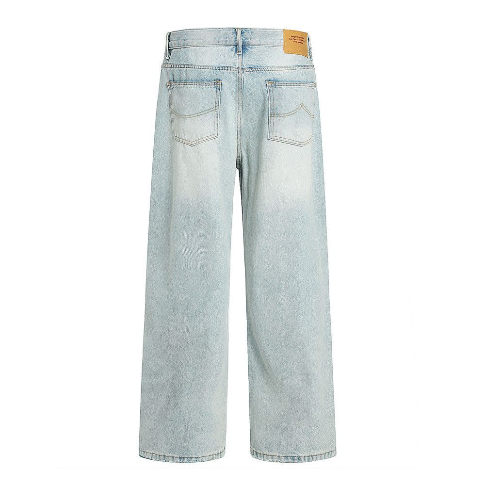 Japanese Brand × Jean Retro punk loose straight men's distressed casual jeans Size US 32 / EU 48 - 3 Thumbnail