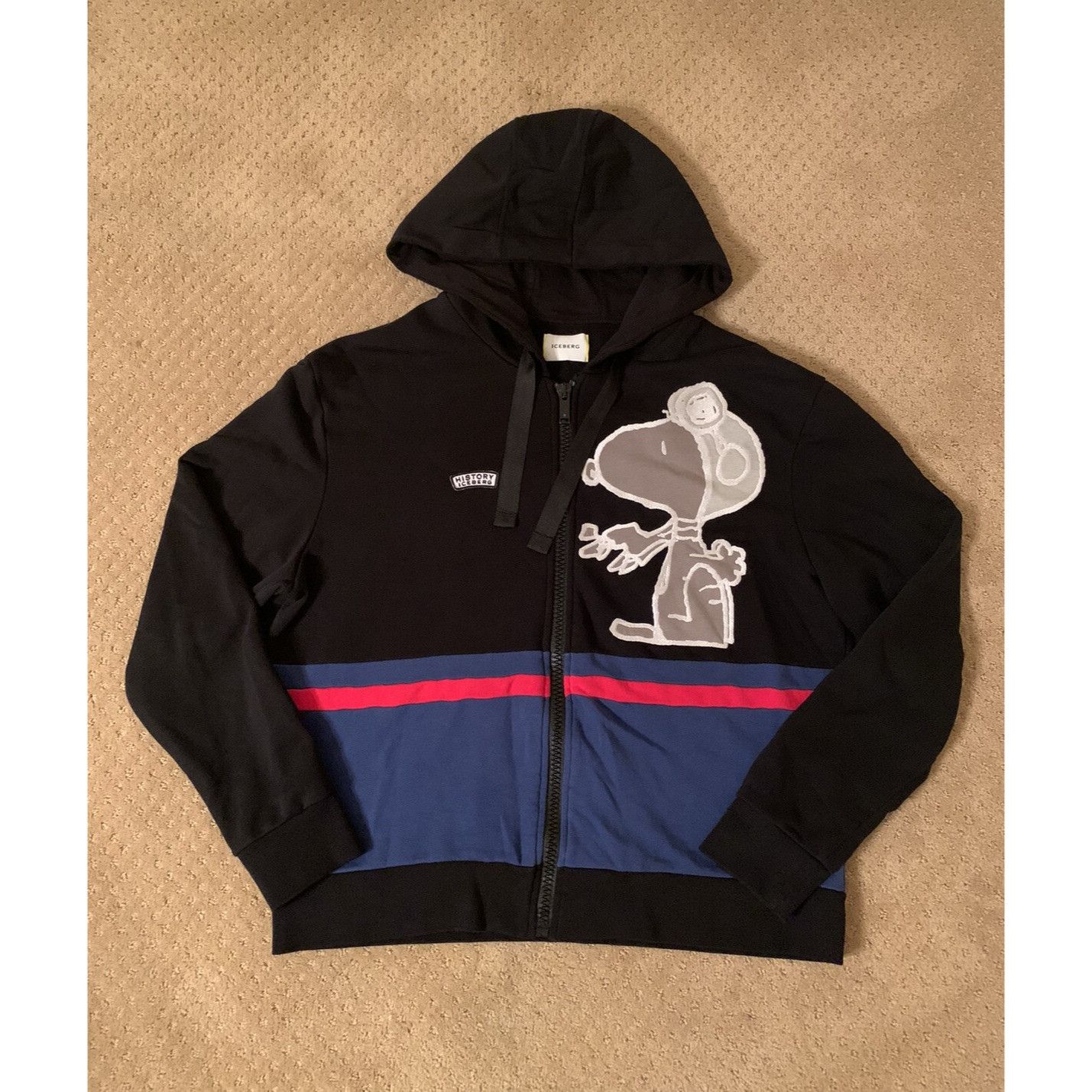 Iceberg Iceberg History Snoopy Full Zip Hoodie Sweater Peanuts Black Size US L / EU 52-54 / 3 - 2 Thumbnail