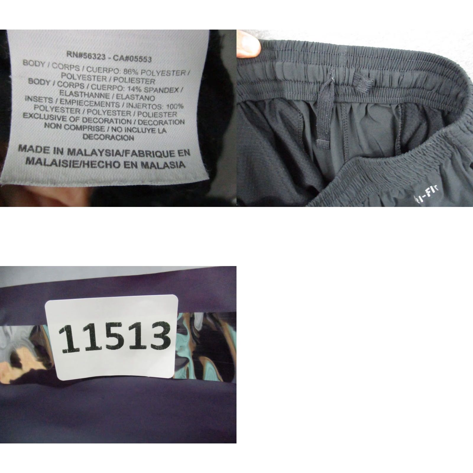 Nike Nike Track Pants Large Men Athletic Joggers Zip Ankle Black Size US 33 - 9 Thumbnail