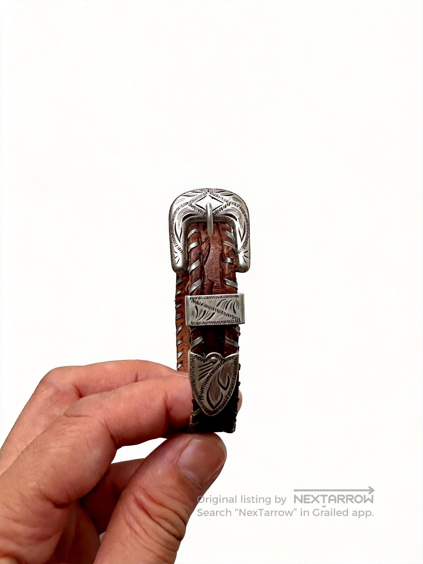 RRL Ralph Lauren Double RL Twisted Sterling Silver Cuff Size s
