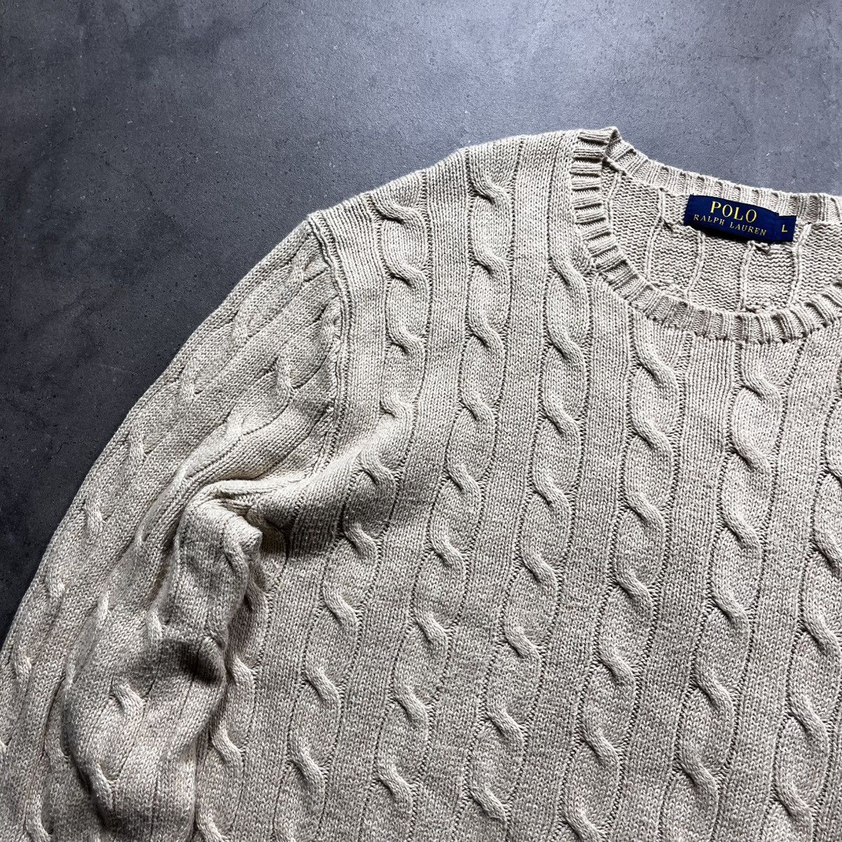 Polo Ralph Lauren Vintage Polo Ralph Lauren Cable Knit Sweater Old Money Mens Size US L / EU 52-54 / 3 - 2 Thumbnail