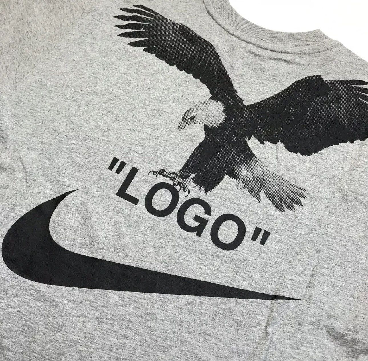 NIKE x OFF-WHITE NRG A6 PRINT OFF-WHITE GREY T-SHIRT SIZE: S