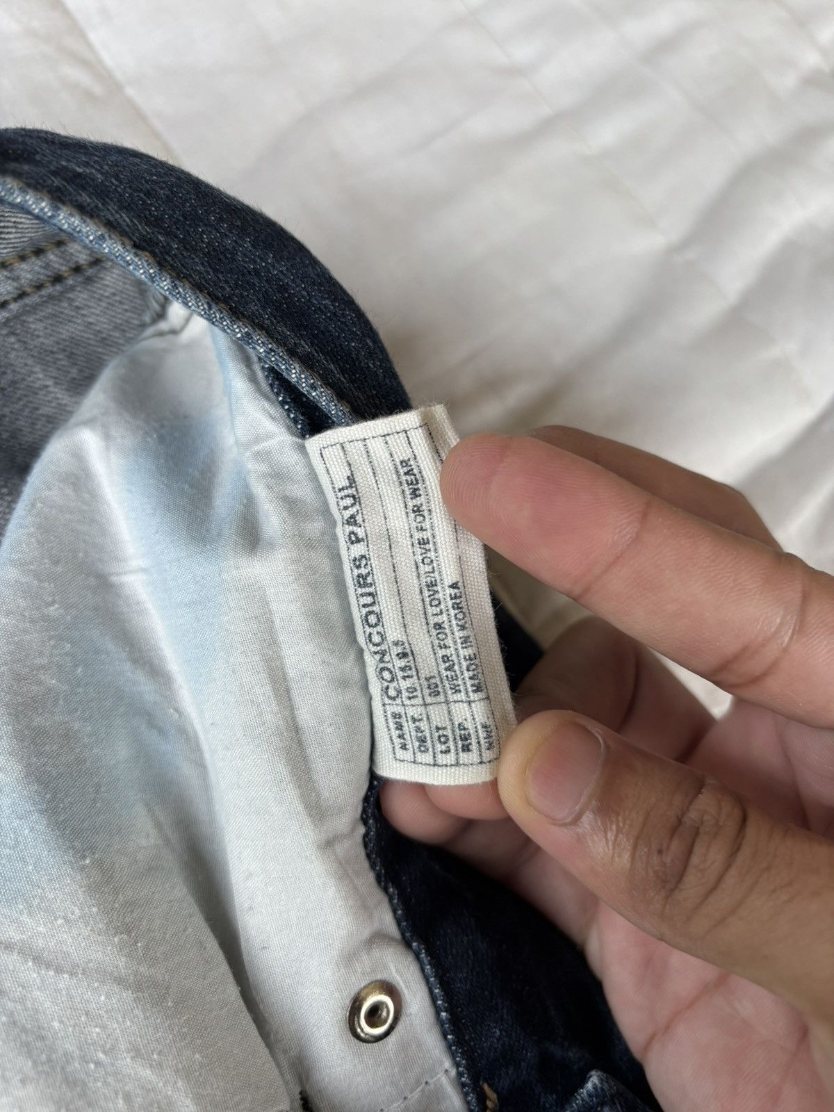 Hysteric Glamour × Japanese Brand Vintage Premium Denim Dot & Stripe Paul Distressed Slim Jean Size US 33 - 15 Thumbnail