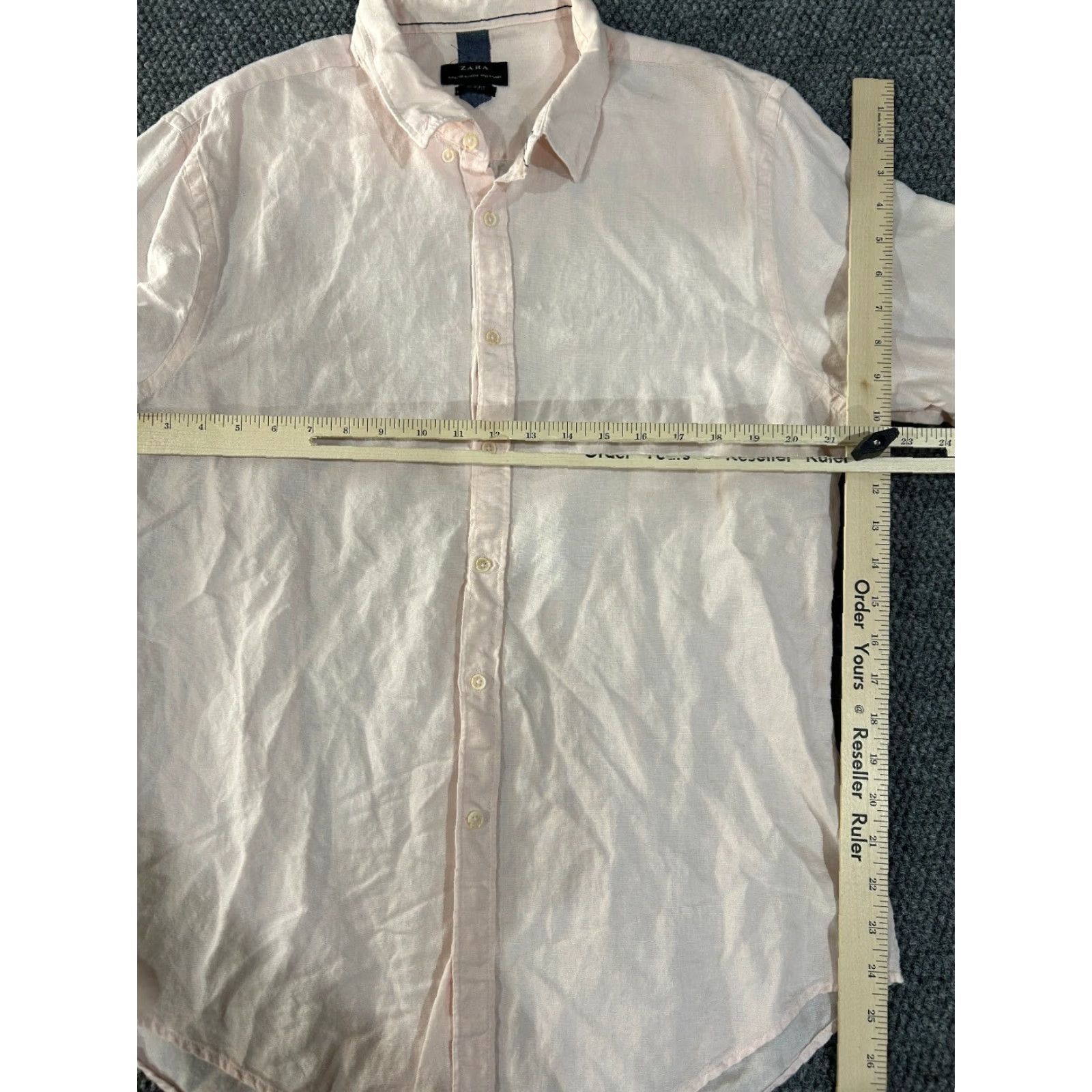 Zara Zara Button-Up Shirt Mens XL Light Pink Slim Fit Long Sleeve Casual Size US XL / EU 56 / 4 - 3 Thumbnail