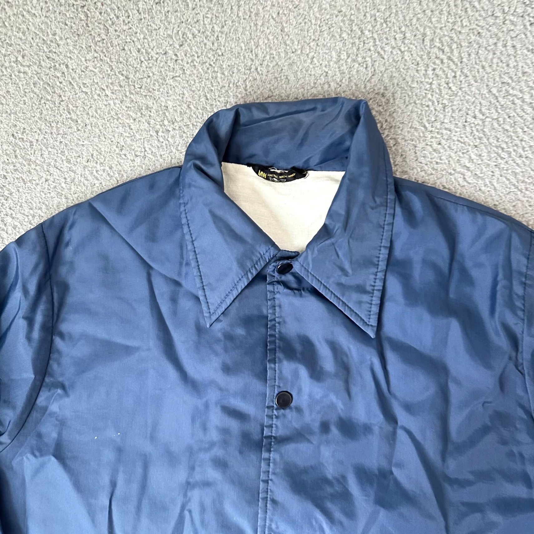 Vintage VINTAGE JC Penney Jacket Mens Bomber Jacket Nylon Blue 70s Workwear 80s 90s Casual Travel Quilted Button Collared Lightweight Medium Tours? Size US M / EU 48-50 / 2 - 2 Thumbnail