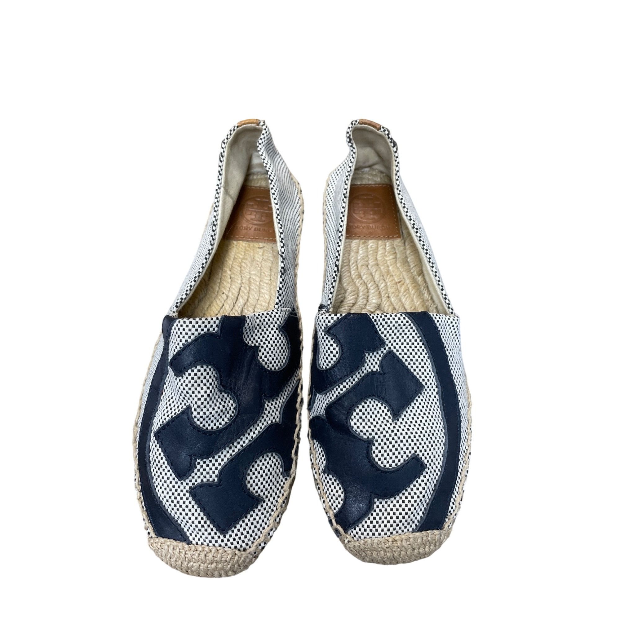 Tory Burch Tory Burch Womens Black white checkered espadrille flats sho Size US 7 / IT 37 - 14 Thumbnail