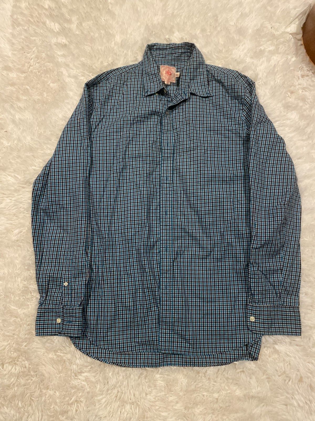 J. Press J. PRESS Mens Size XL Blue Gingham Check Button Down Sport Size US XL / EU 56 / 4 - 7 Thumbnail