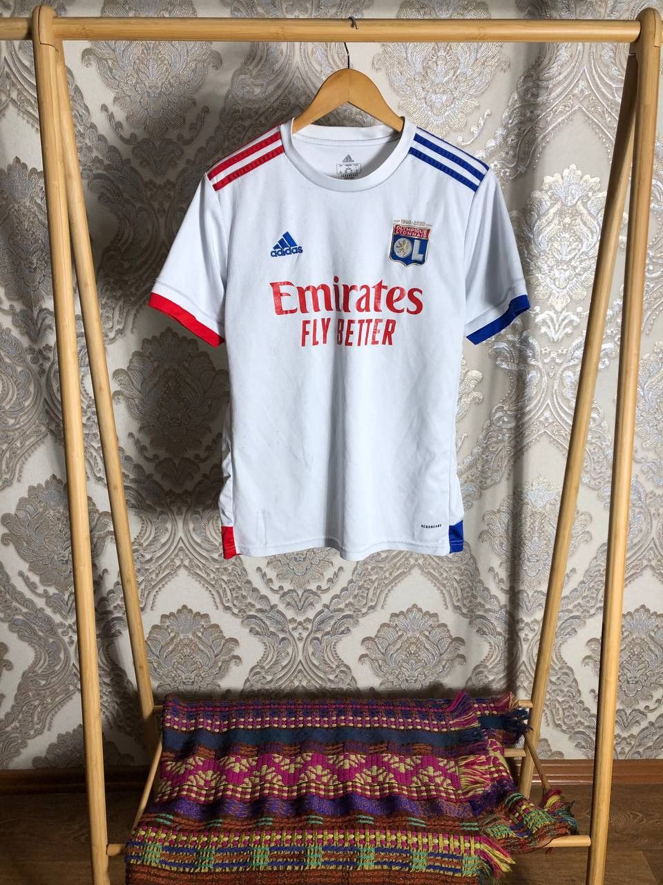 Adidas VINTAGE ADIDAS OLYMPIQUE LYONNAISE LYON FRANCE SOCCER JERSEY Size US L / EU 52-54 / 3 - 1 Thumbnail