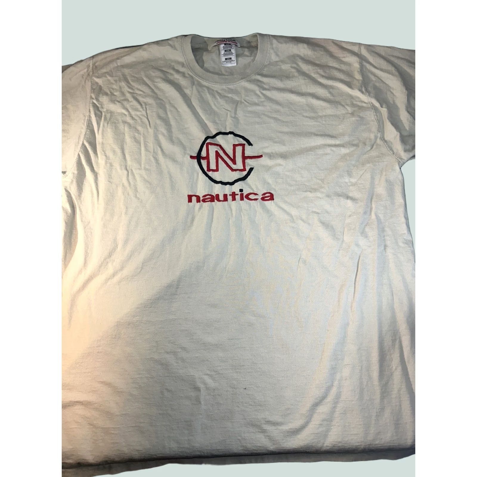 Nautica VINTAGE Men’s T-Shirt Competition Nautical XXL 2XL Beige Mens Size US XXL / EU 58 / 5 - 1 Thumbnail
