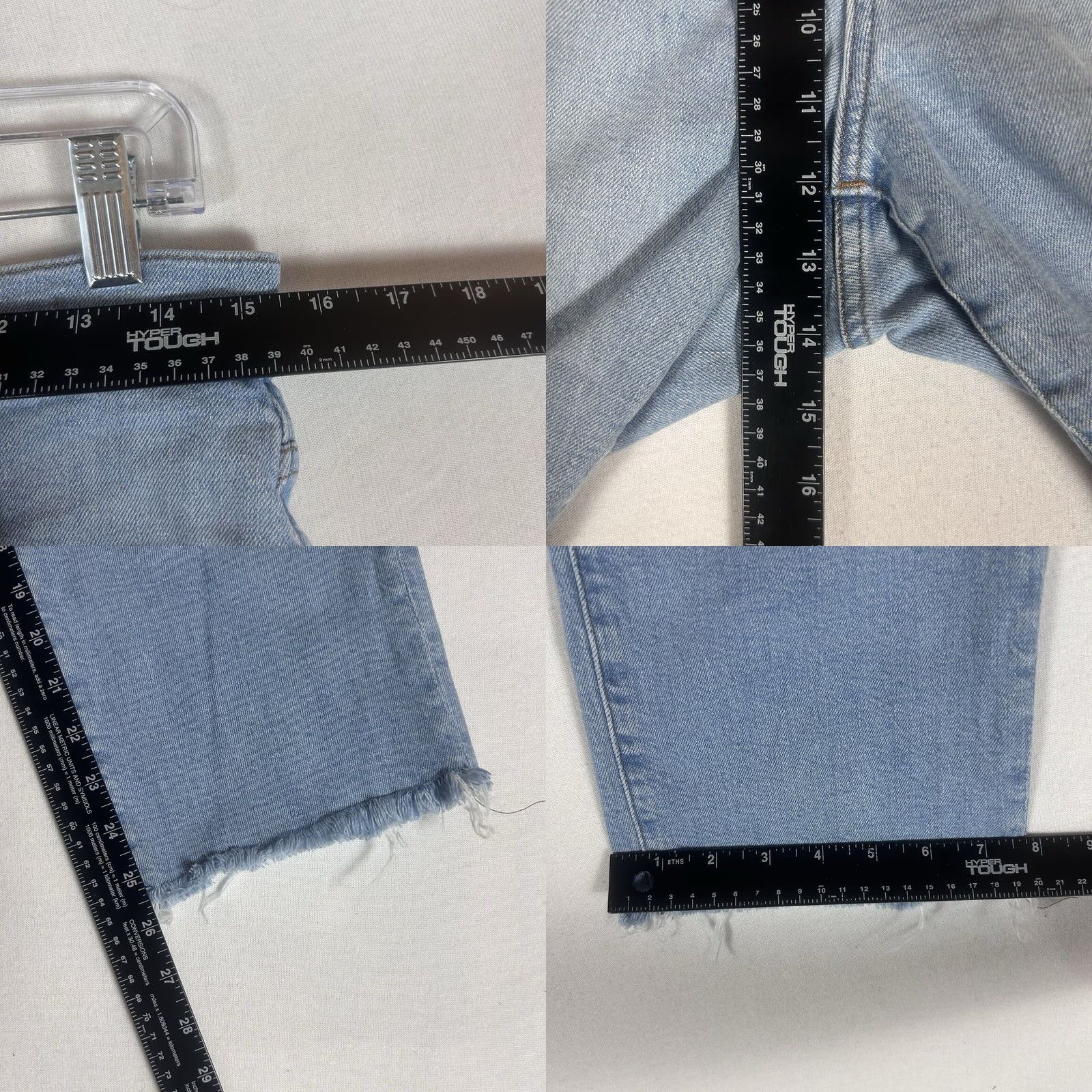 Madewell Madewell The Perfect Vintage Jeans Womens 29 Light Wash Straight Crop 90s Distressed Pockets Cotton Blend Jeans Womens Size 29" - 8 Thumbnail