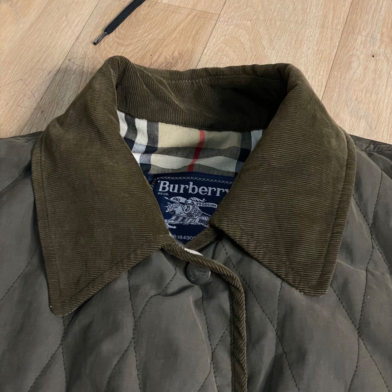 Burberry VINTAGE Burberry Quilted Jacket Nova check Diamond corduroy Size L / US 10 / IT 46 - 7 Thumbnail