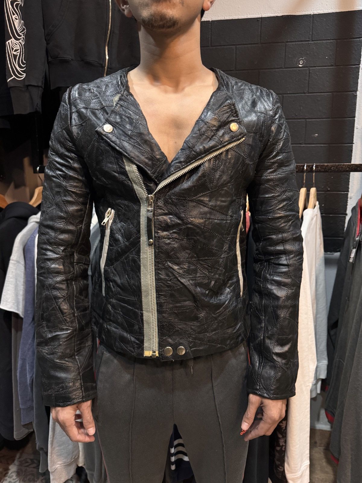 Acne Studios CRAZY VINTAGE 1997‼️ Acne Action Jeans leather biker jacket Size US S / EU 44-46 / 1 - 1 Thumbnail