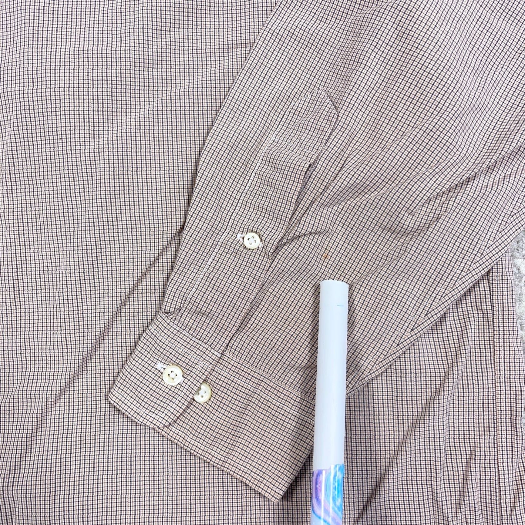 Ralph Lauren Ralph Lauren Shirt Men Adult Large Brown Plaid Button-Up Size 42R - 4 Thumbnail