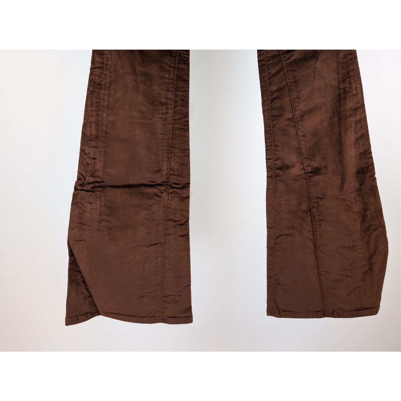 Amiri o1rshd1 Velour Flare Stack Pants in Chocolate Size US 30 / EU 46 - 4 Thumbnail
