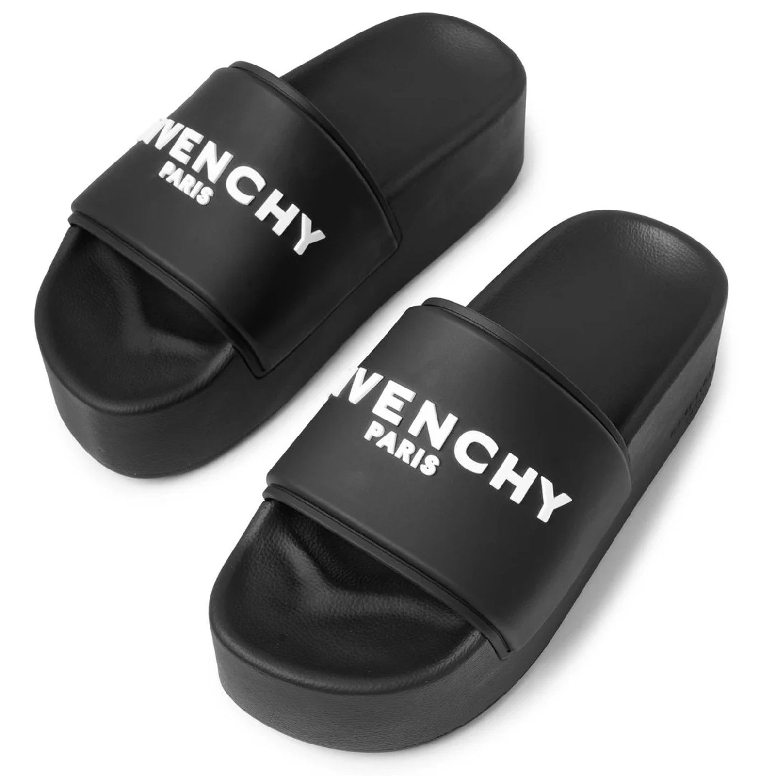 Givenchy Platform Rubber Logo Slide On Pool Sandal Flip Flop Flat 37 Size US 7 / IT 37 - 7 Thumbnail