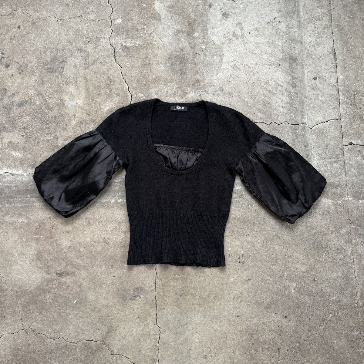 Japanese Brand Y2K Morgan de Toi Black Glam Blouse Size S / US 4 / IT 40 - 1 Thumbnail