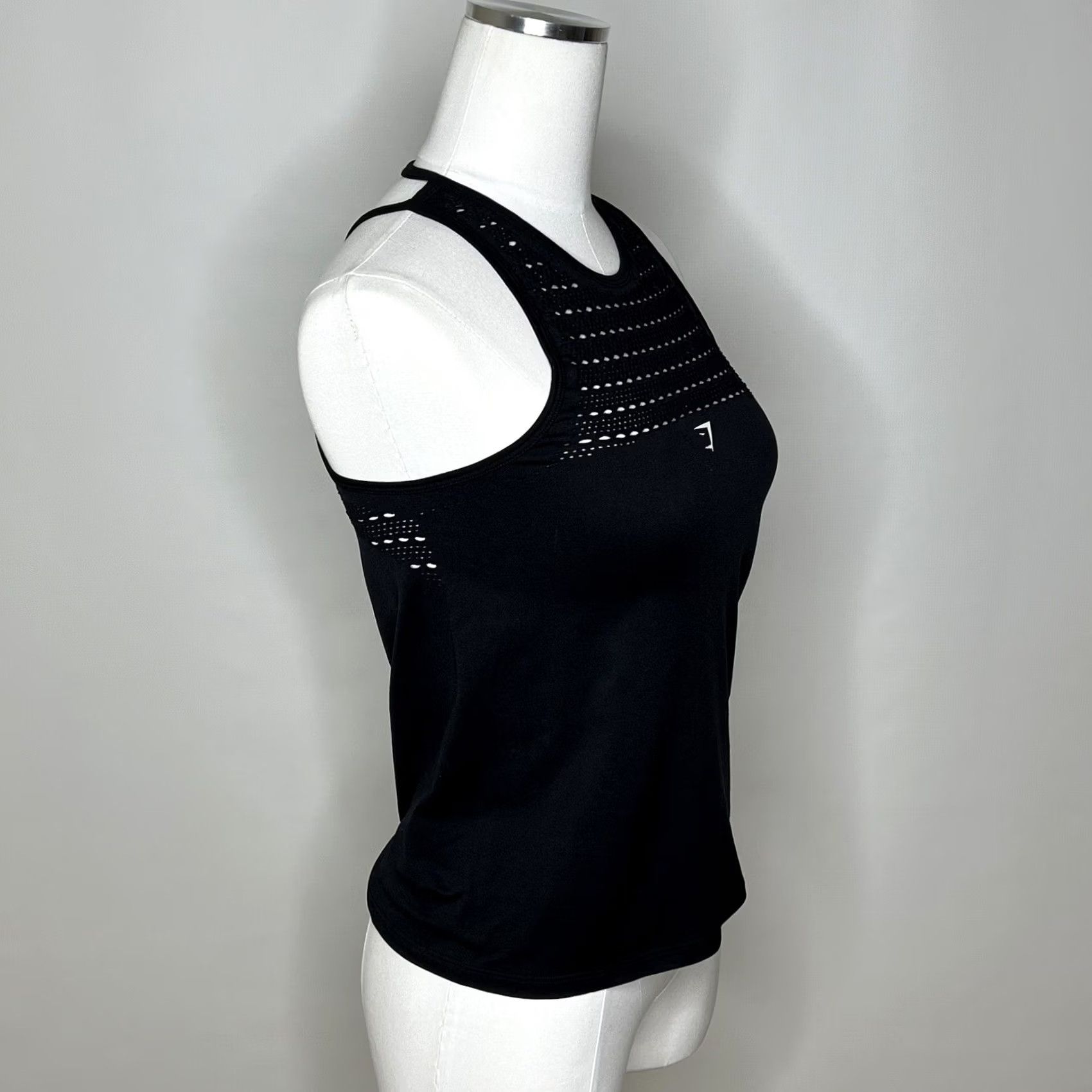 Gymshark Gymshark Tank XS Energy Seamless Loose Black Logo Laser Cut Out Sleeveless Stainless? Size XS / US 0-2 / IT 36-38 - 2 Thumbnail