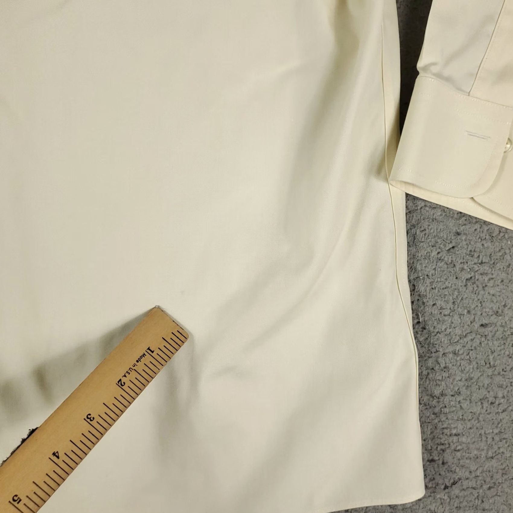 Brooks Brothers Brooks Brothers Shirt Mens 16.5 Ivory Slim Fit Dress Button Up Long Sleeve Size 46R - 4 Thumbnail