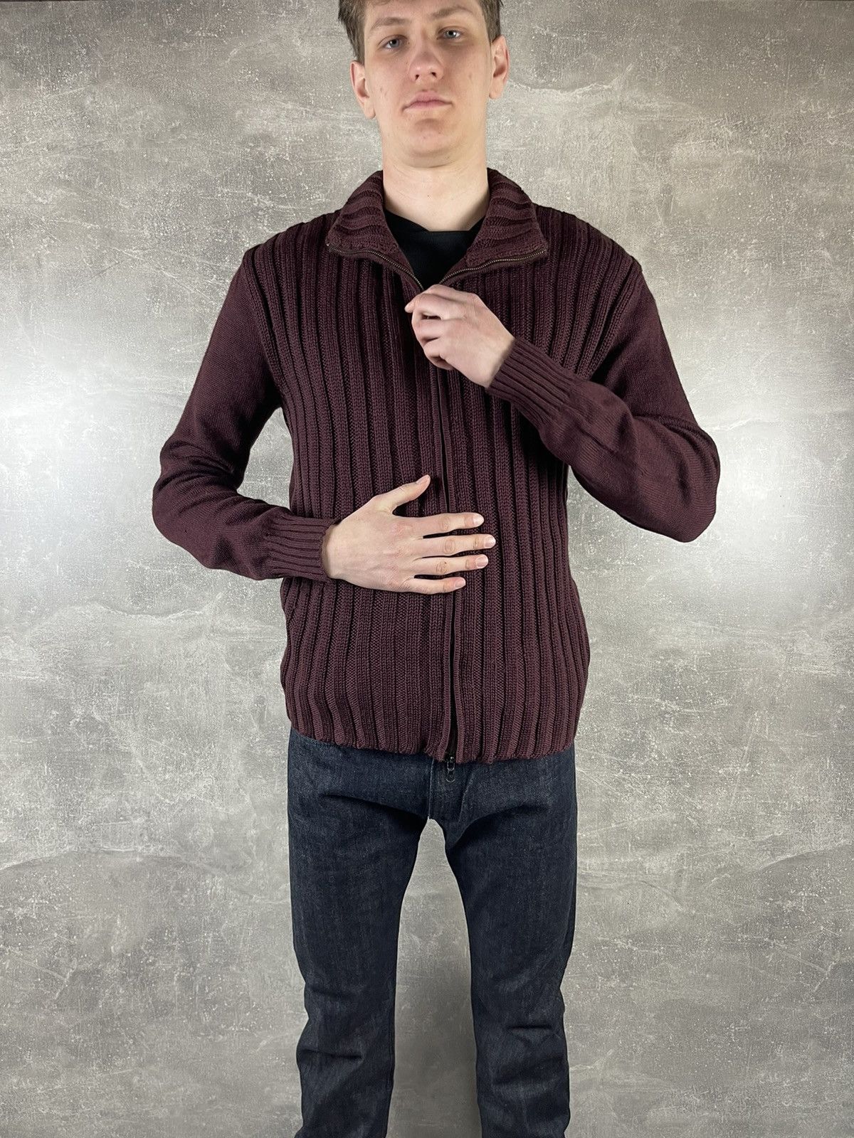 Dolce & Gabbana × Vintage Dolce&Gabbana Archive Knitted Avant Garde Zip Sweater Size US L / EU 52-54 / 3 - 3 Thumbnail