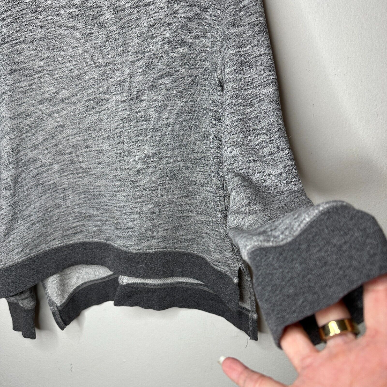 Rag & Bone Rag & Bone Gray Georgia Boxy Sweatshirt Dark Gray Trim S Size S / US 4 / IT 40 - 6 Thumbnail