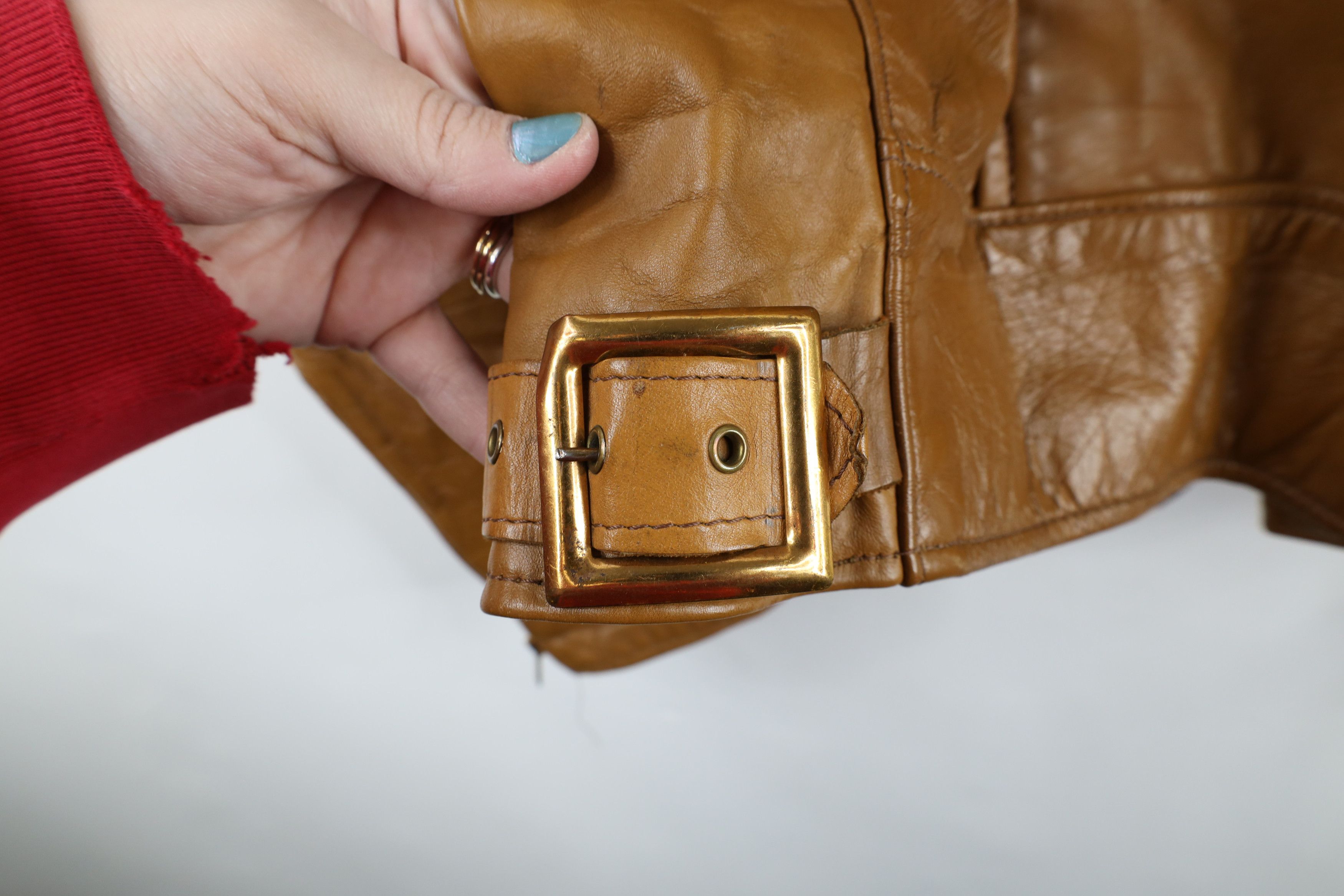 Vintage Vintage 50s Brooks Leather Cafe Racer Bomber Jacket USA Size US L / EU 52-54 / 3 - 13 Thumbnail