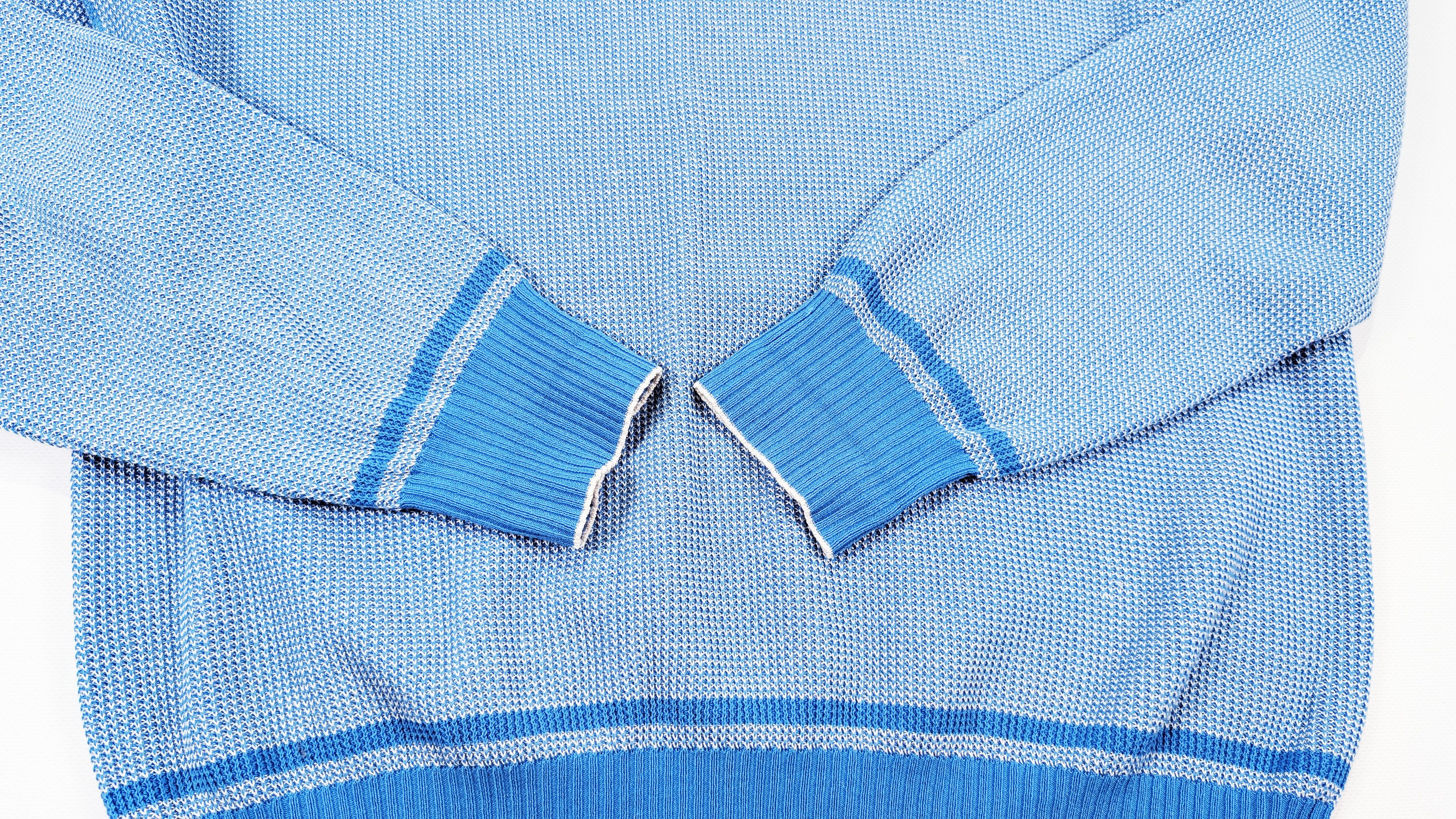 Other Fabio Caviglia 1/3 Zip Blue Cotton Pullover Size 52 L Size US L / EU 52-54 / 3 - 5 Thumbnail