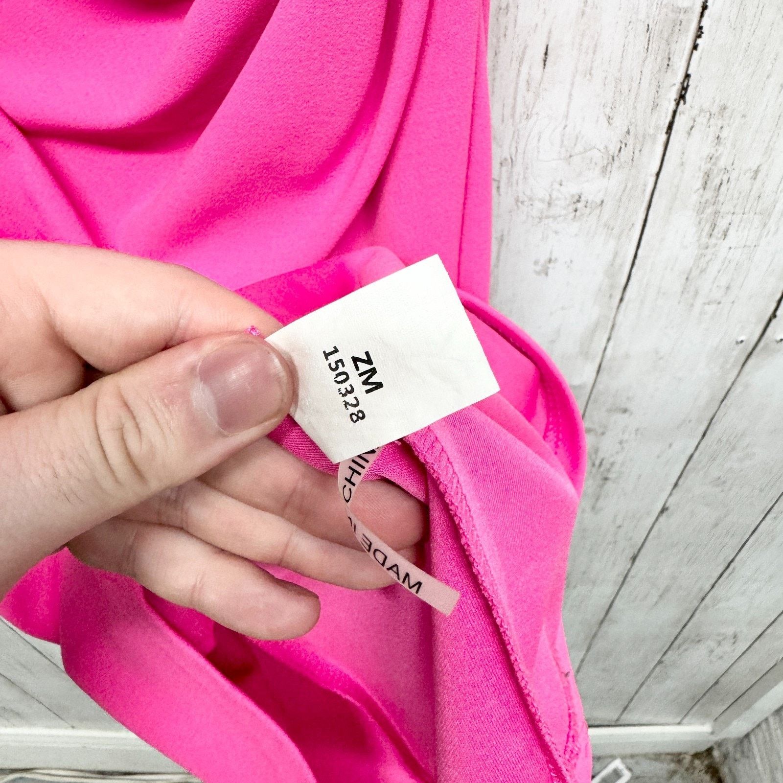 Other Lulus Dress Large Barbie Pink V-Neck Wrap Sleeveless Mini Size L / US 10 / IT 46 - 4 Thumbnail