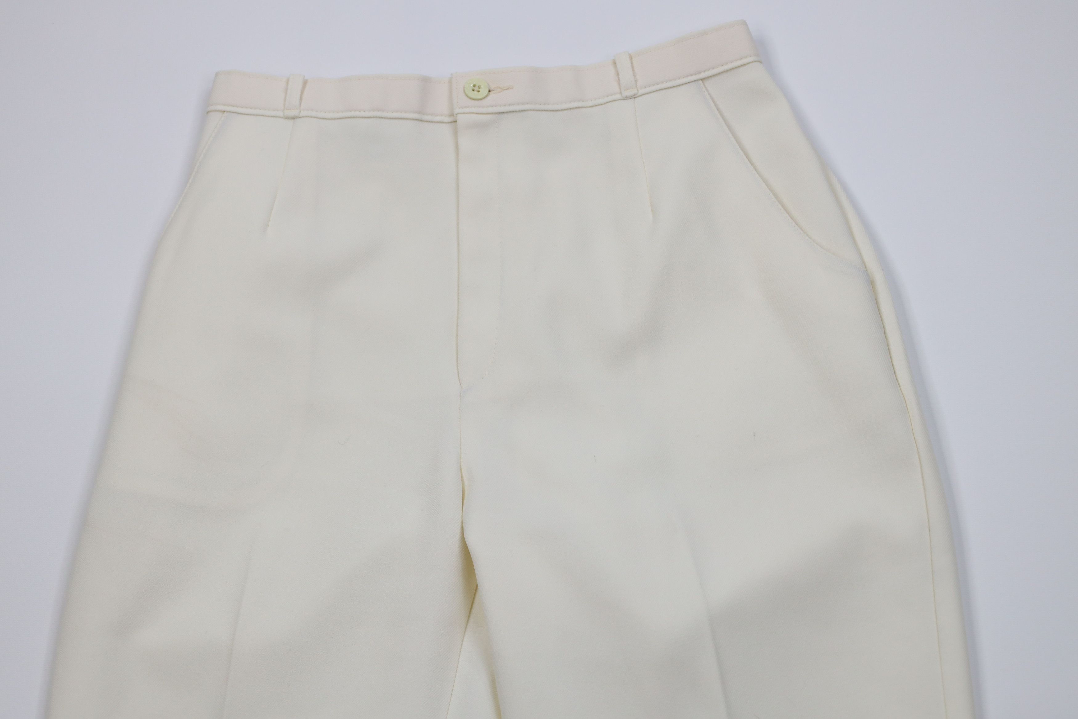 Levi's Vintage 70s Levis Knit Straight Leg Chino Pants Cream USA Size 34" / US 12 / IT 48 - 2 Thumbnail