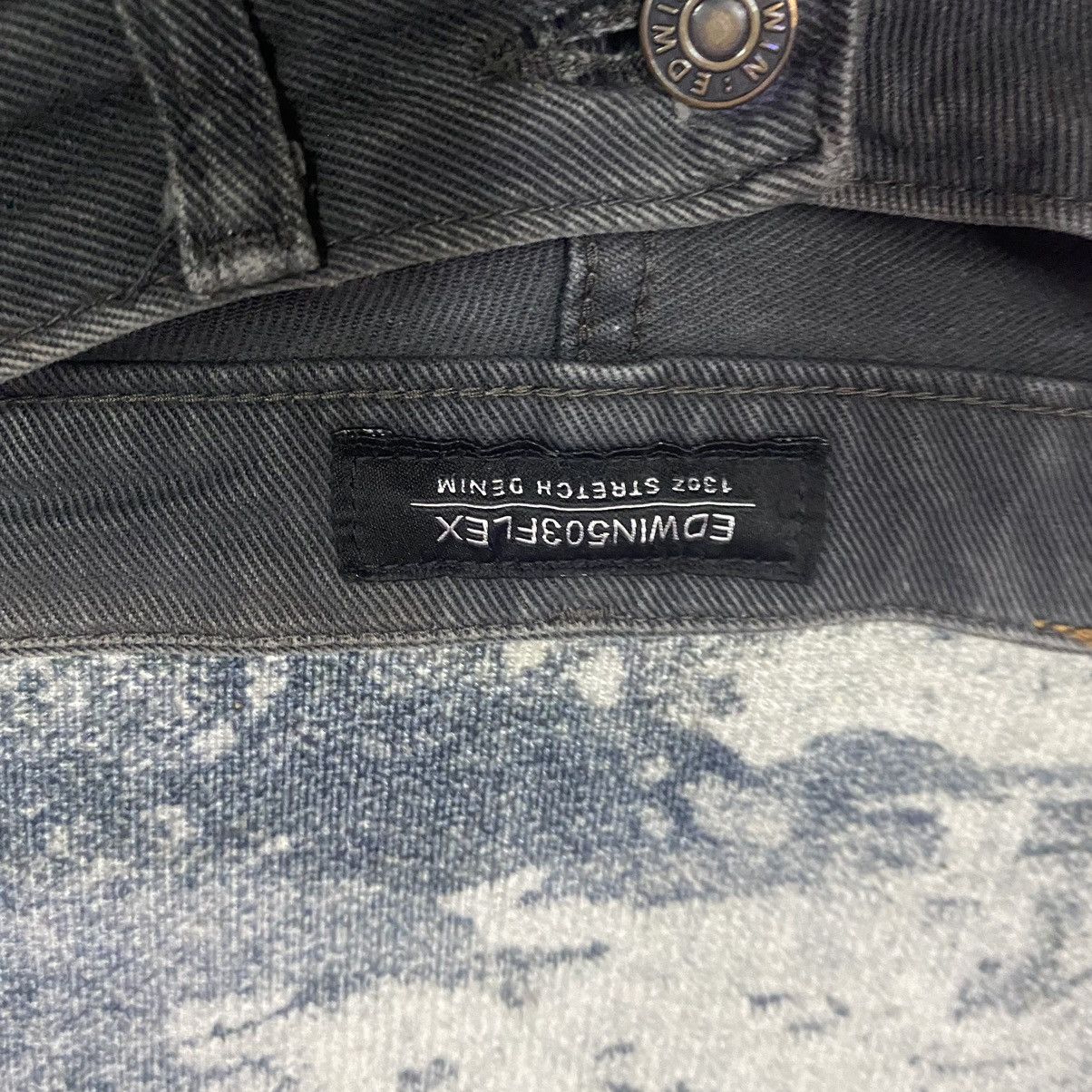 Vintage Vintage Japan Edwin503Flex 13oz Faded Black Denim Jeans Size US 29 - 5 Thumbnail