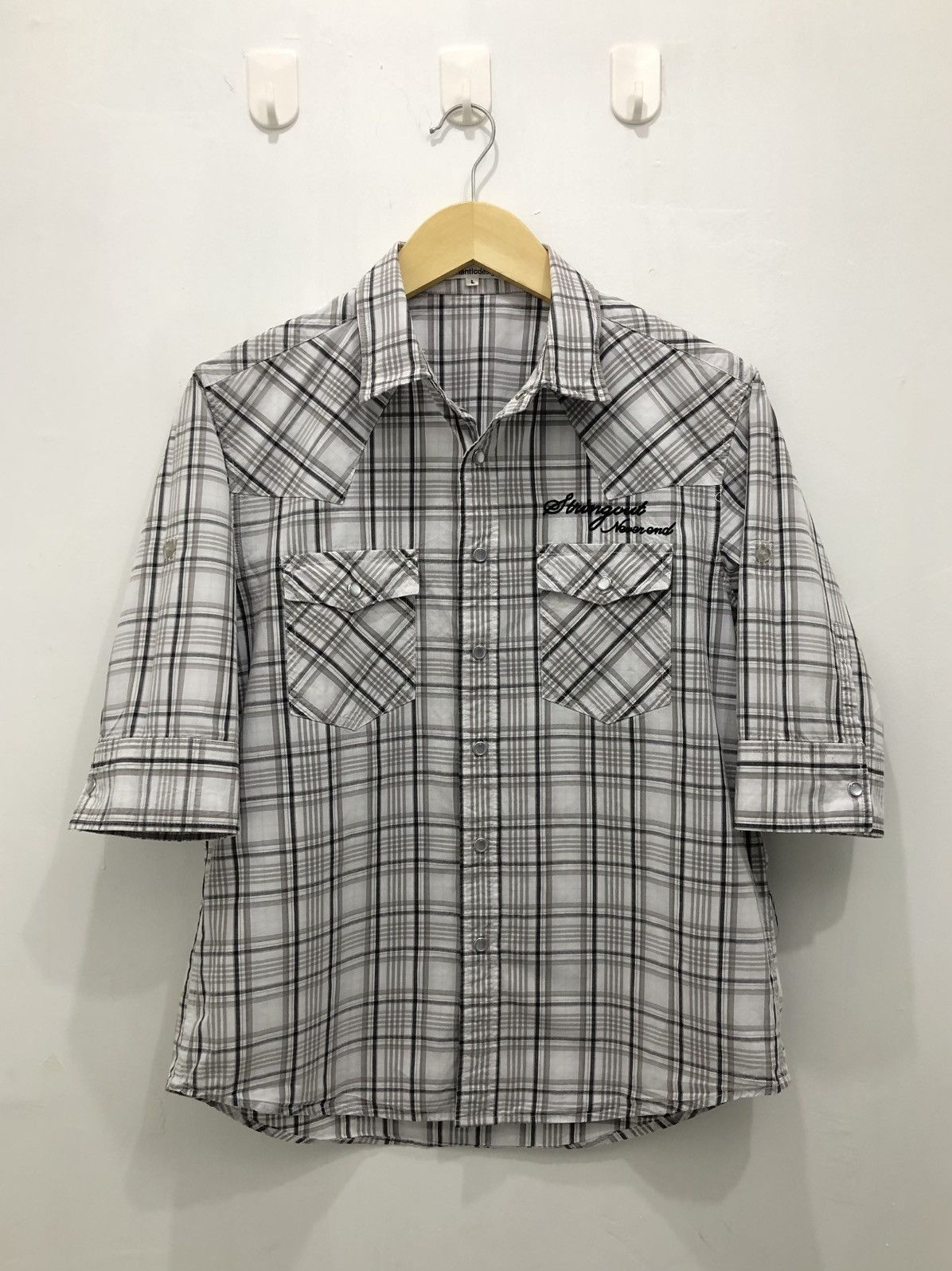 Japanese Brand Japanese Poem Button Up Shirt Embroidery Details Size US L / EU 52-54 / 3 - 7 Thumbnail
