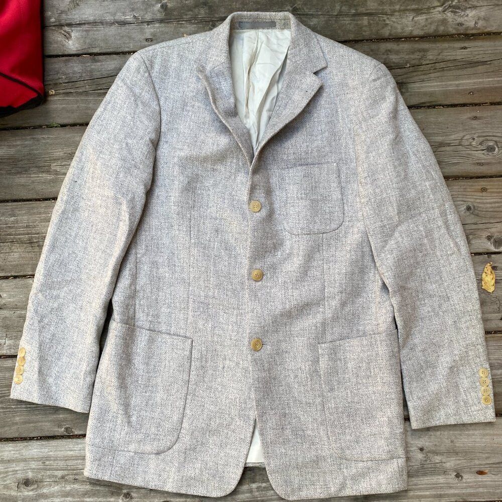 Hugo Boss Hugo Boss Lambswool Micro Patterned Multipocket Jacket Larg Size US L / EU 52-54 / 3 - 8 Thumbnail