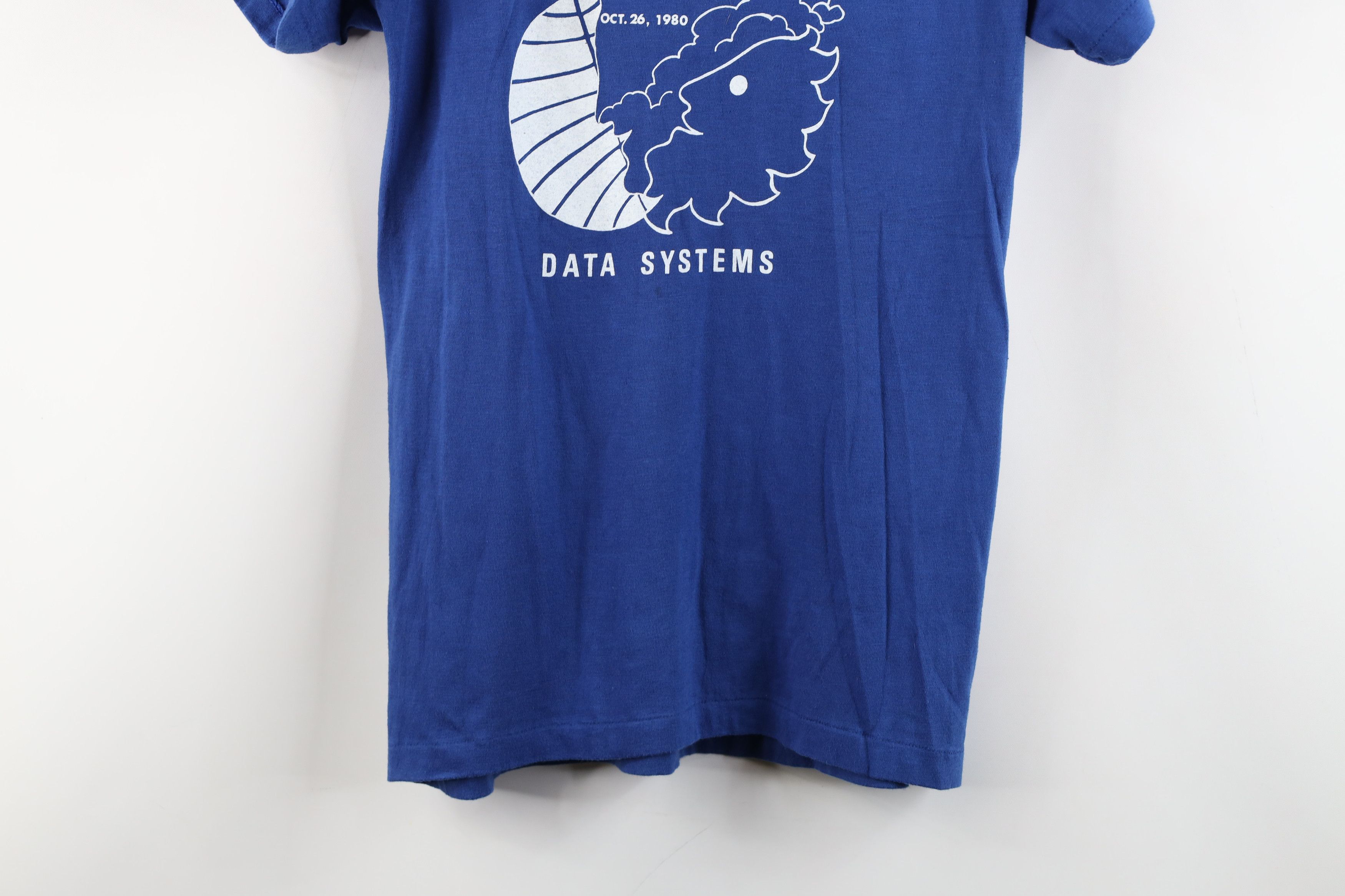 Vintage Vintage 80s Pan Am Airlines Data Systems T-Shirt Blue USA Size L / US 10 / IT 46 - 3 Thumbnail