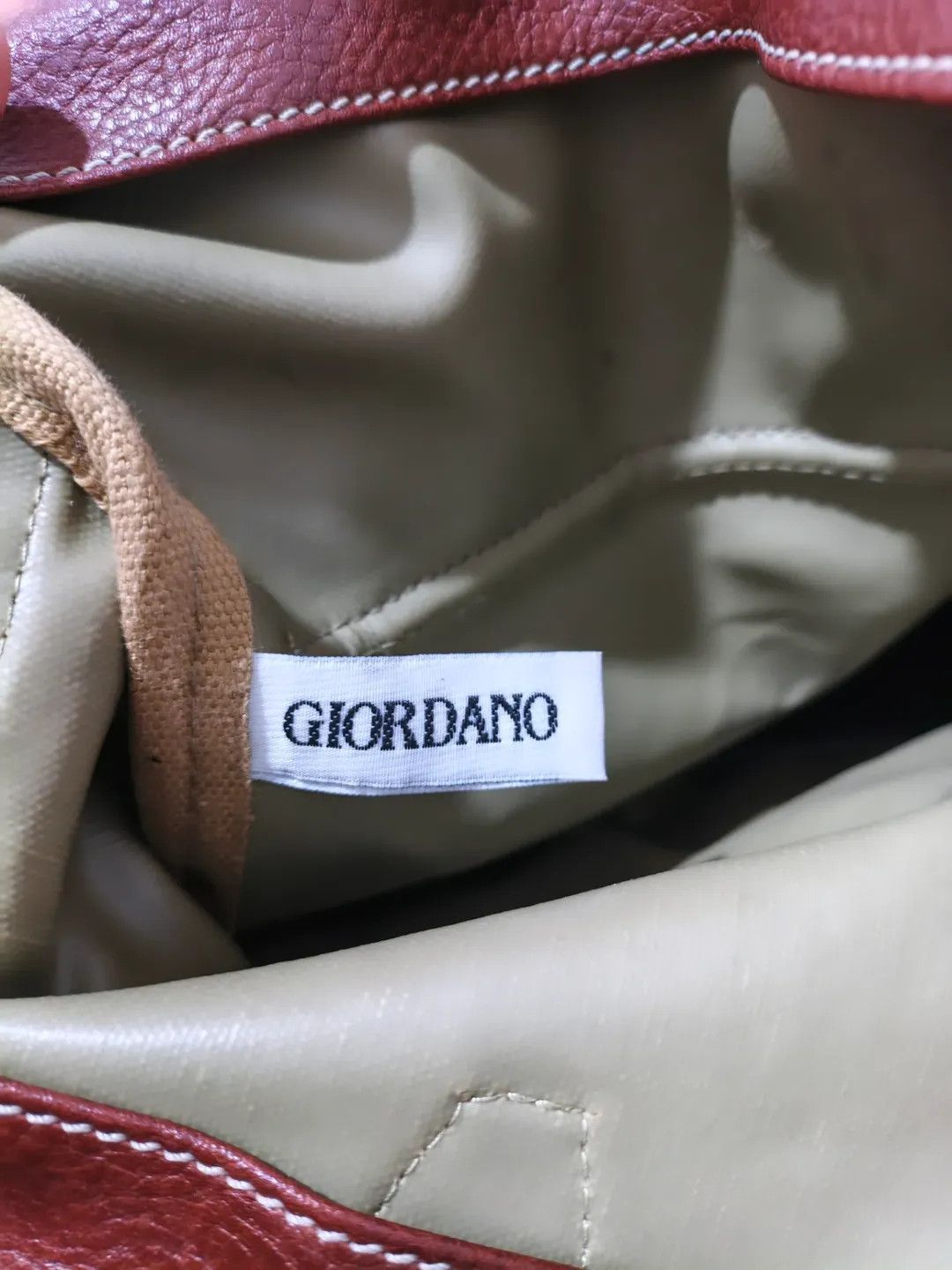 Giordano 80-90s Giordano Canvas & Genuine Leather Messenger Bag Size ONE SIZE - 7 Thumbnail