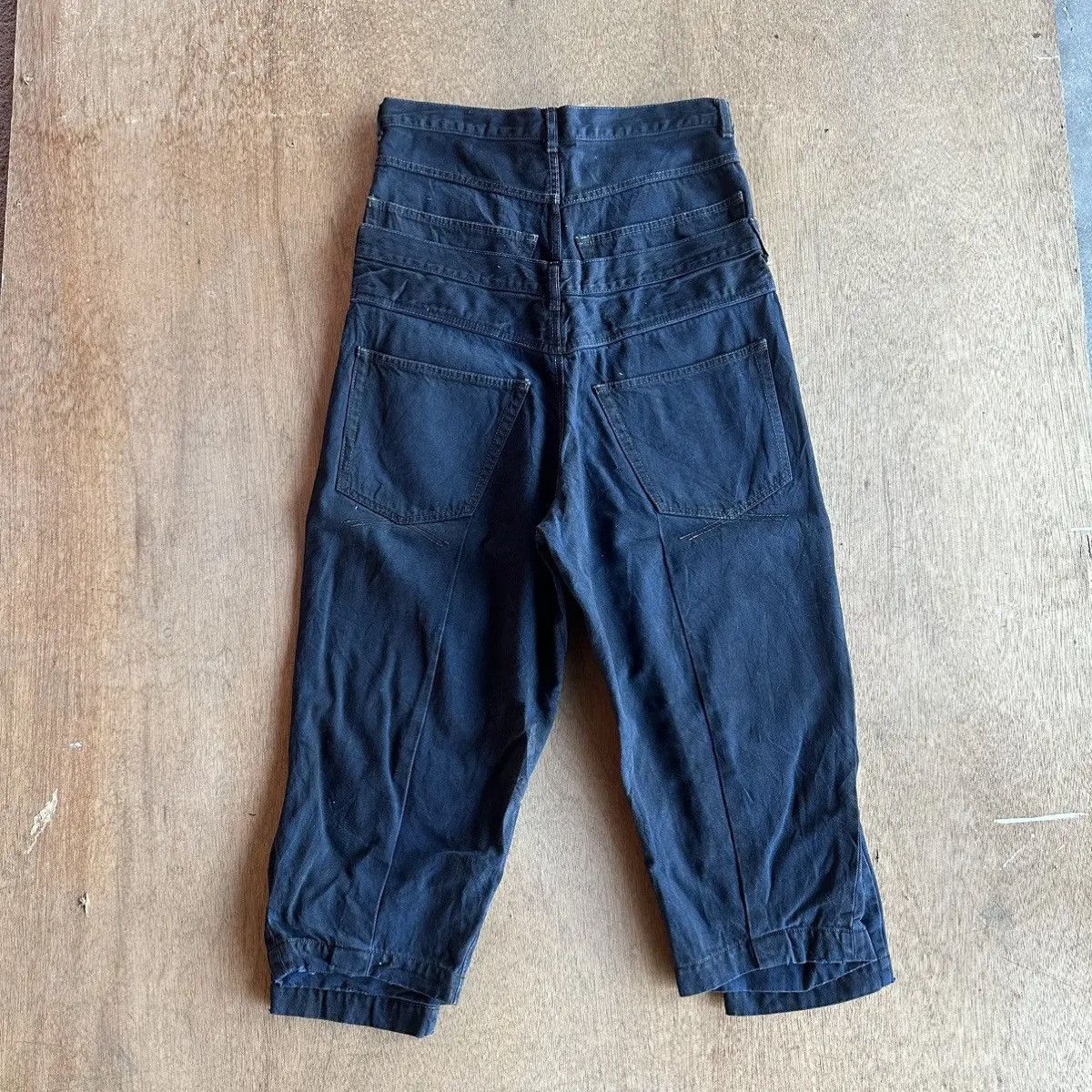 Maison MIHARA YASUHIRO RARE 💥 VINTAGE DOUBLE WAIST/LEGS DESIGNER BAGGY JEANS PANTS Size US 30 / EU 46 - 12 Thumbnail