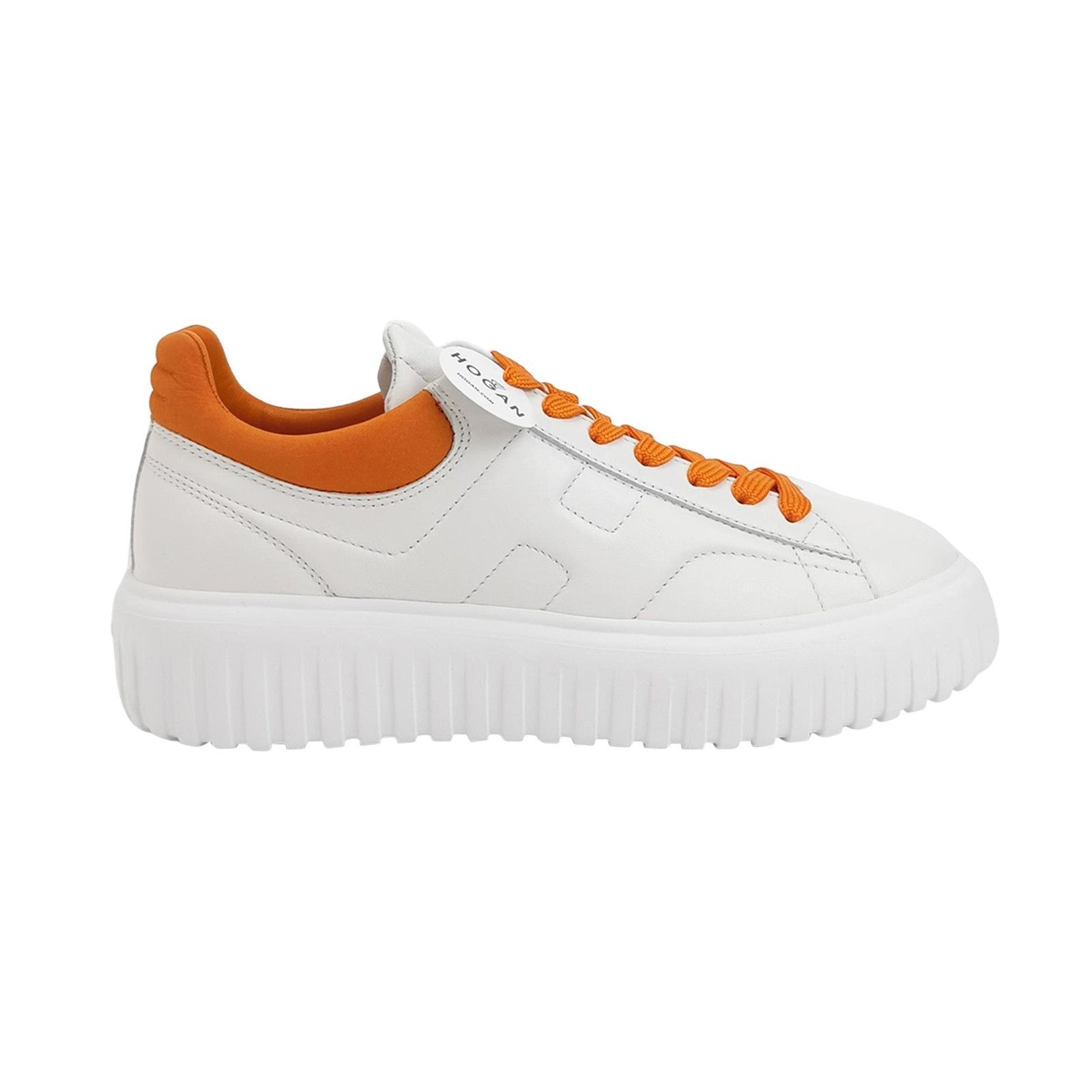 Hogan Hogan H-Stripes White Orange Sneakers 40 Size US 7 / EU 40 - 1 Thumbnail