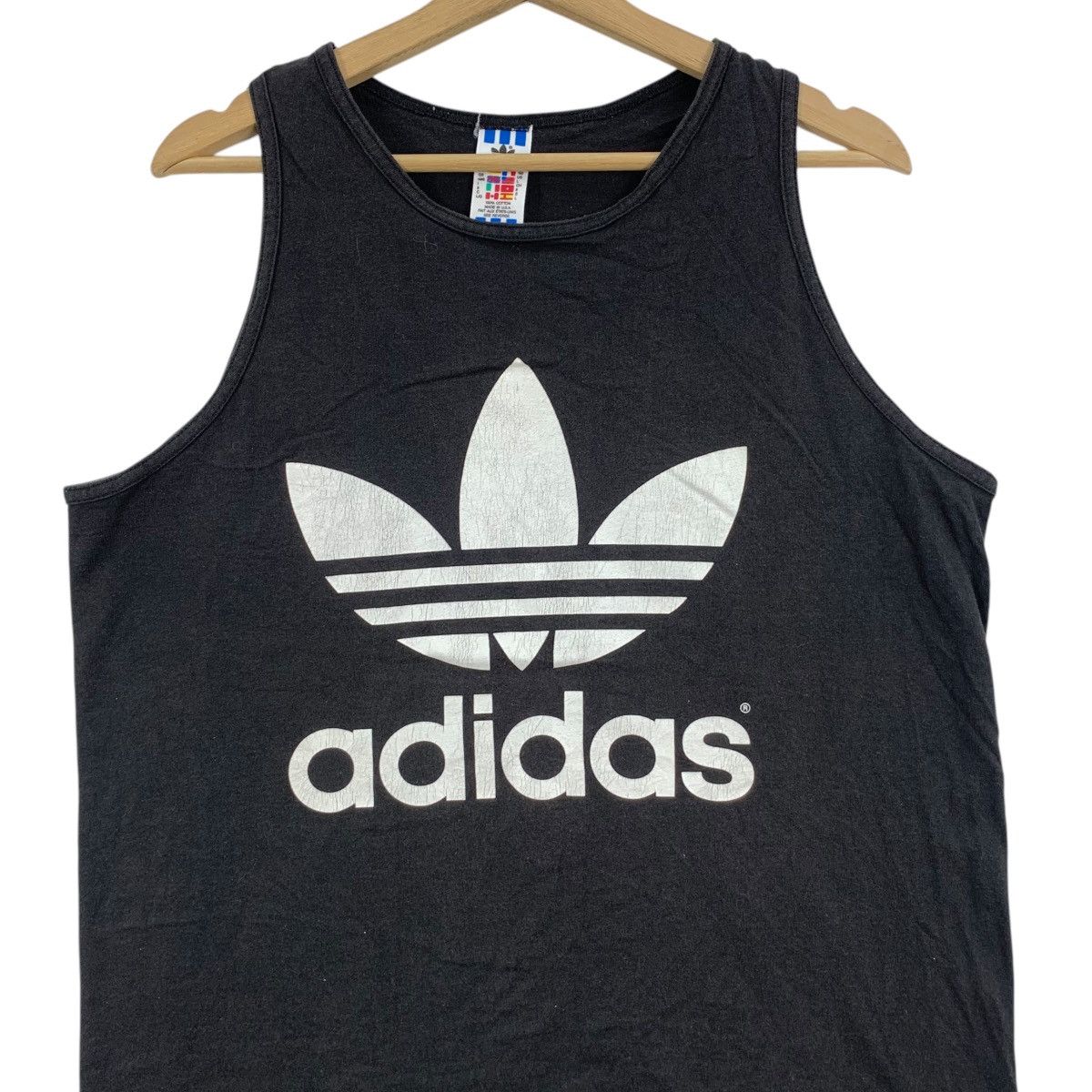 Adidas Vintage 90’ ADIDAS ORIGINALS TREFOIL Double Sided Tank Top Size US L / EU 52-54 / 3 - 3 Thumbnail