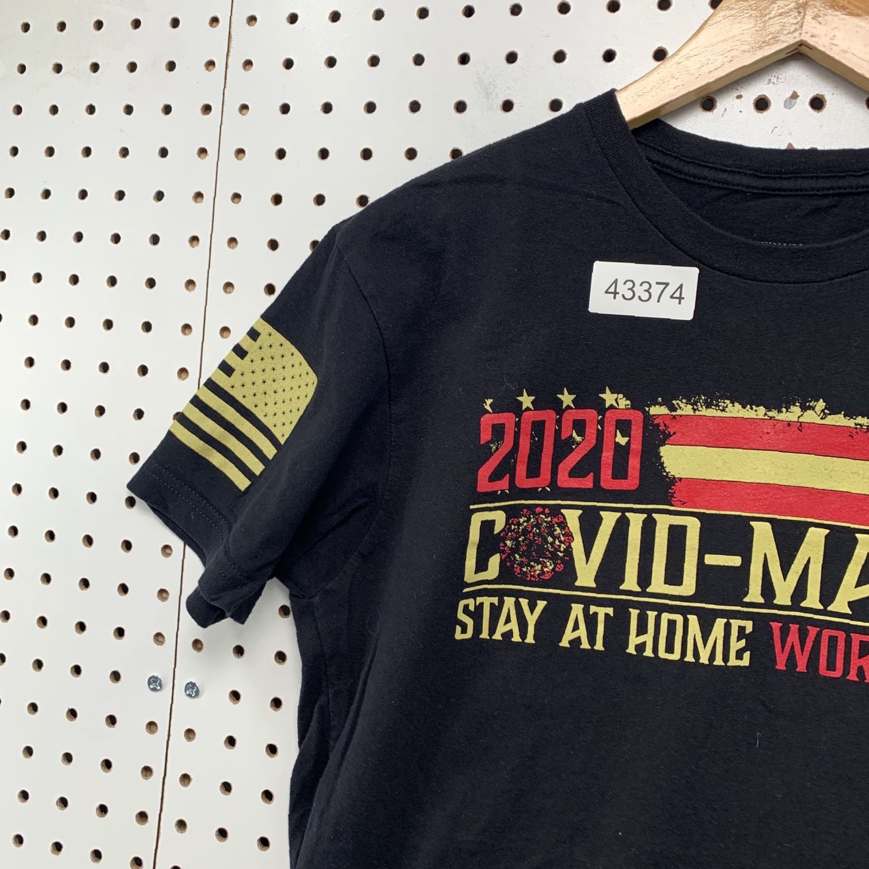 Vintage VINTAGE Grunt Style COVID Mania Stay At Home Shirt Mens M Black T-Shirt 90s Event Rare Mens Size US M / EU 48-50 / 2 - 6 Thumbnail