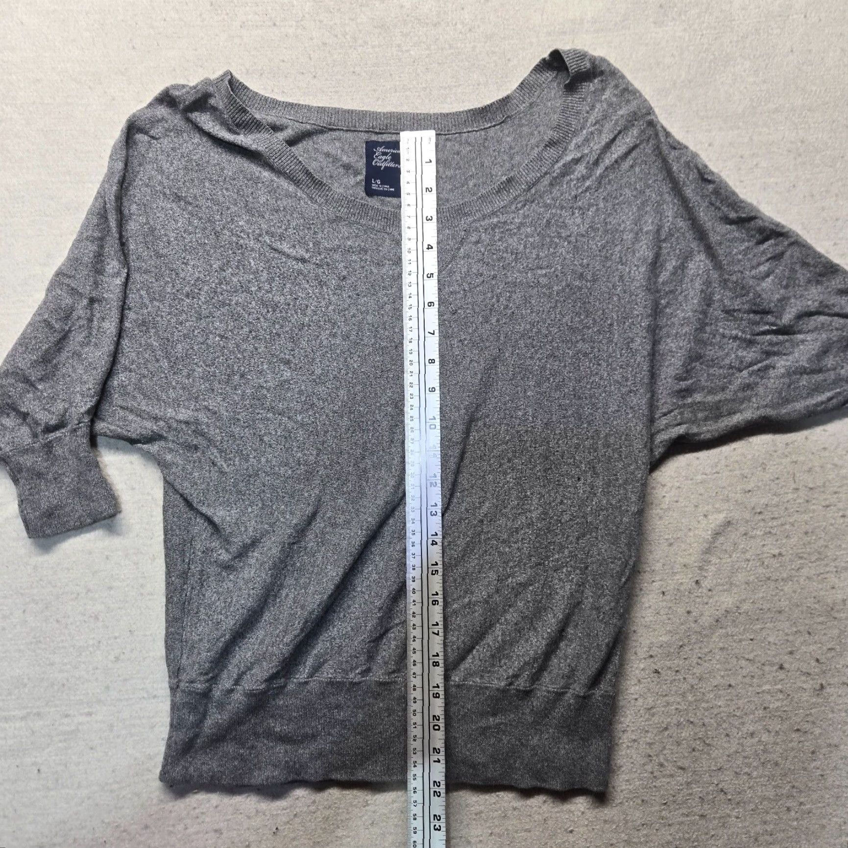 American Eagle Outfitters American Eagle Lightweight Gray Pullover Sweater Women's Large Size L / US 10 / IT 46 - 6 Thumbnail